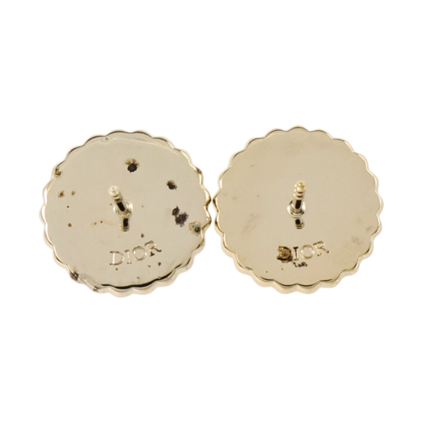 Dior PVC/金屬Petit CD Baroque Earrings耳環