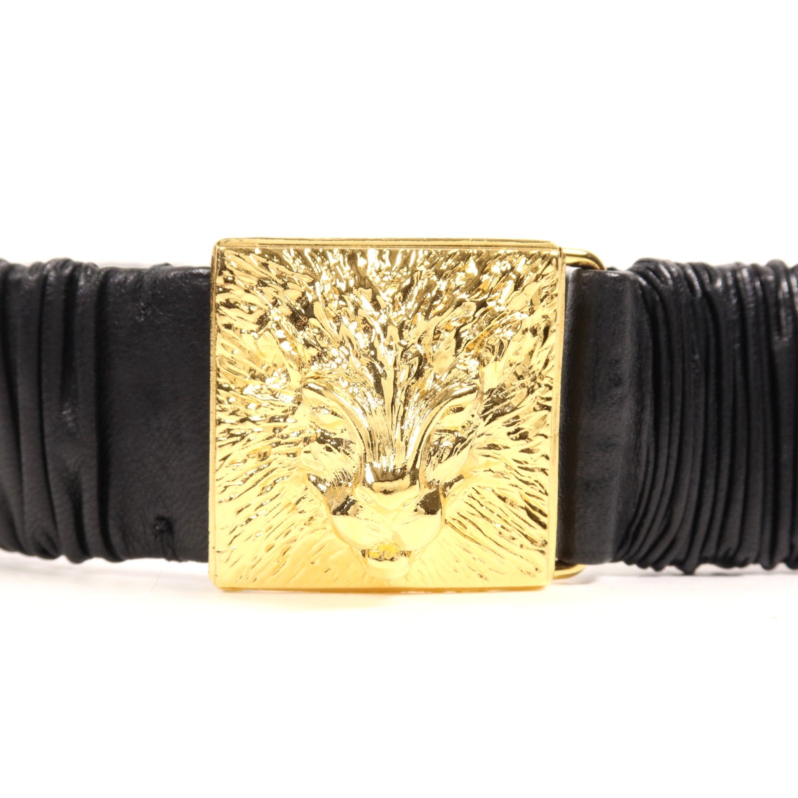 CHANEL 羊皮皮革Belt金扣皮帶