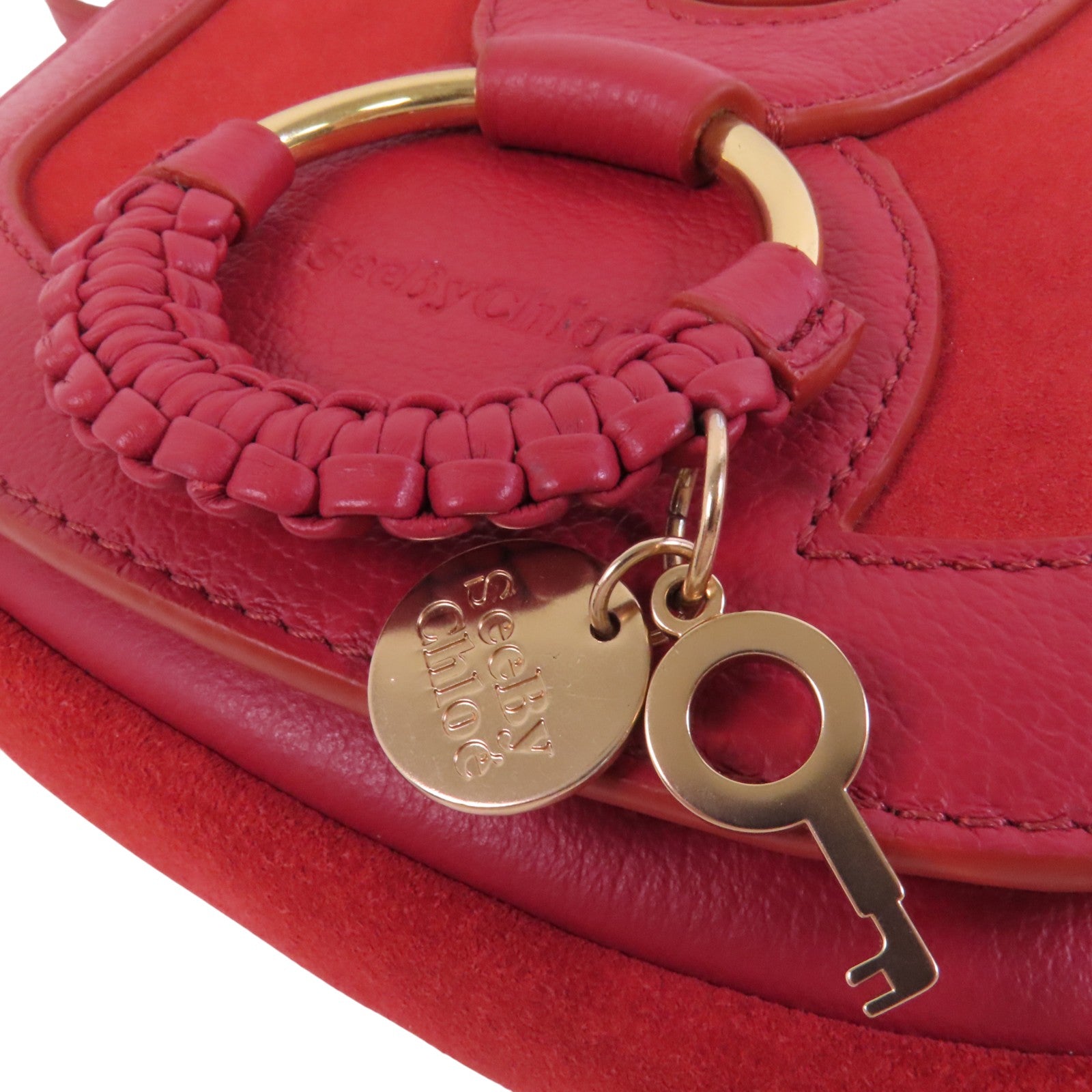 SEE BY CHLOE 牛皮皮革Shoulder Bag金扣肩背袋