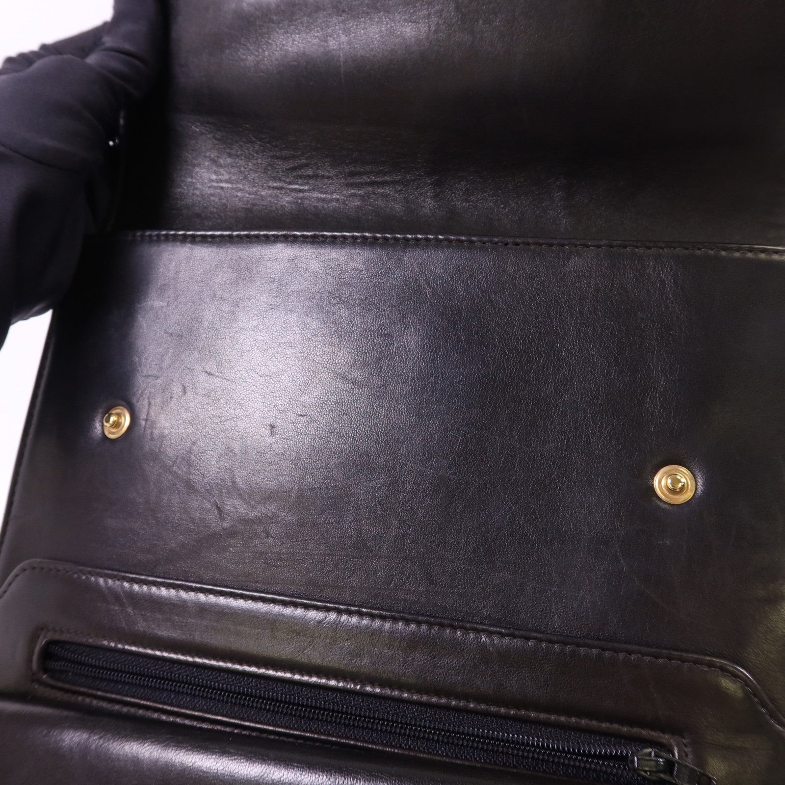 CHANEL 牛皮皮革Vintage Shoulder Bag金扣肩背袋