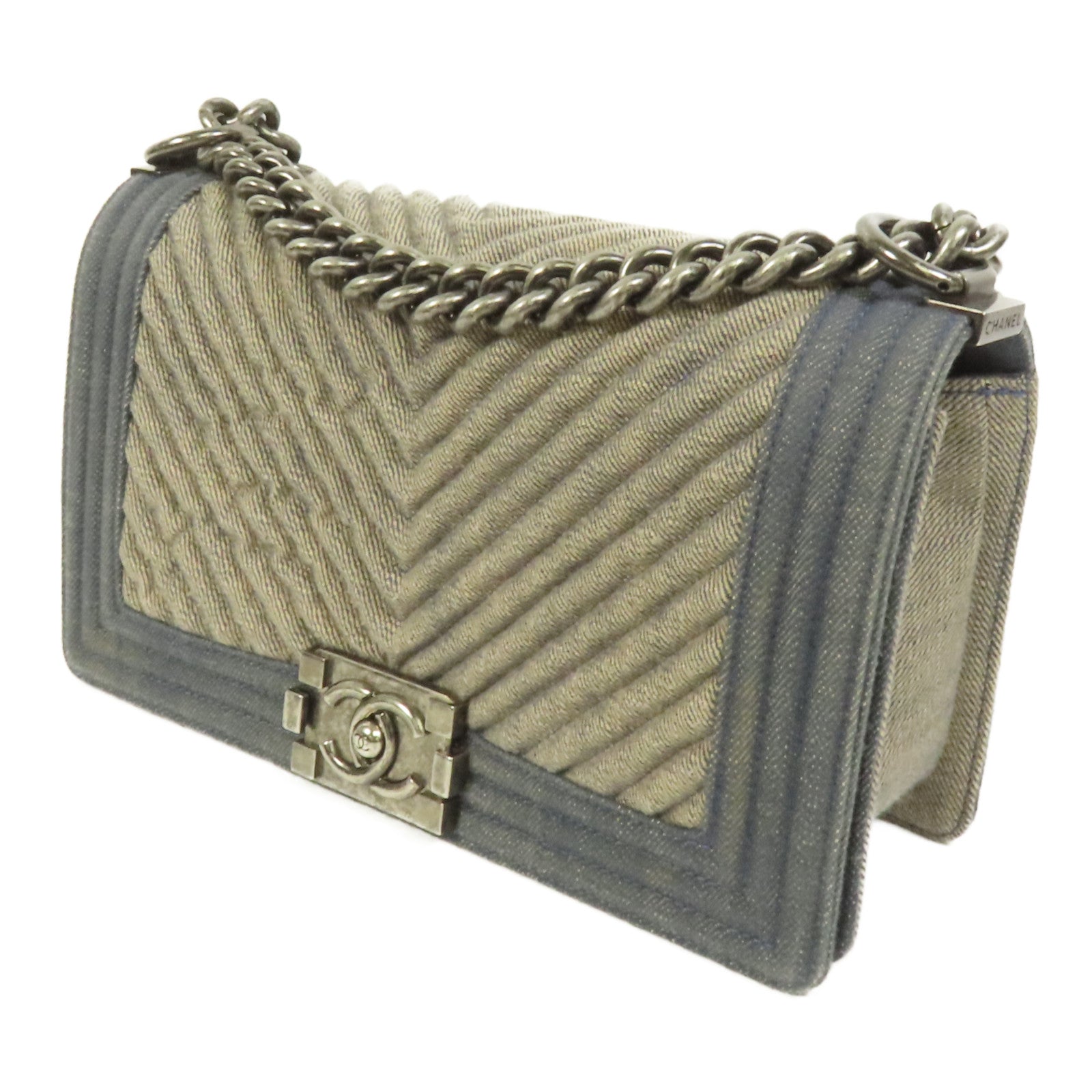 CHANEL 【激減優惠】Demin Boy 25鏈帶肩背袋