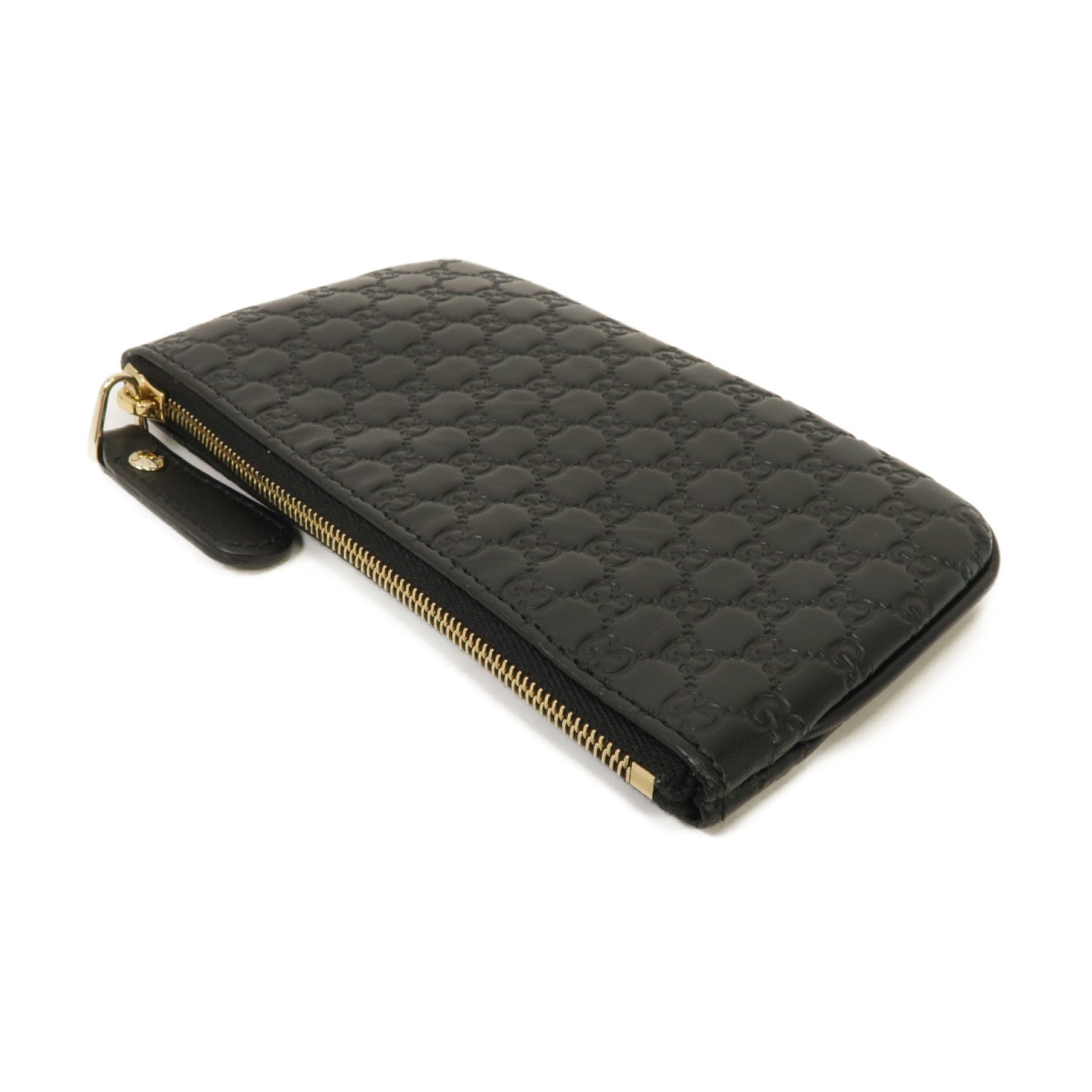 GUCCI 牛皮皮革Coin Case金扣零錢包黑色