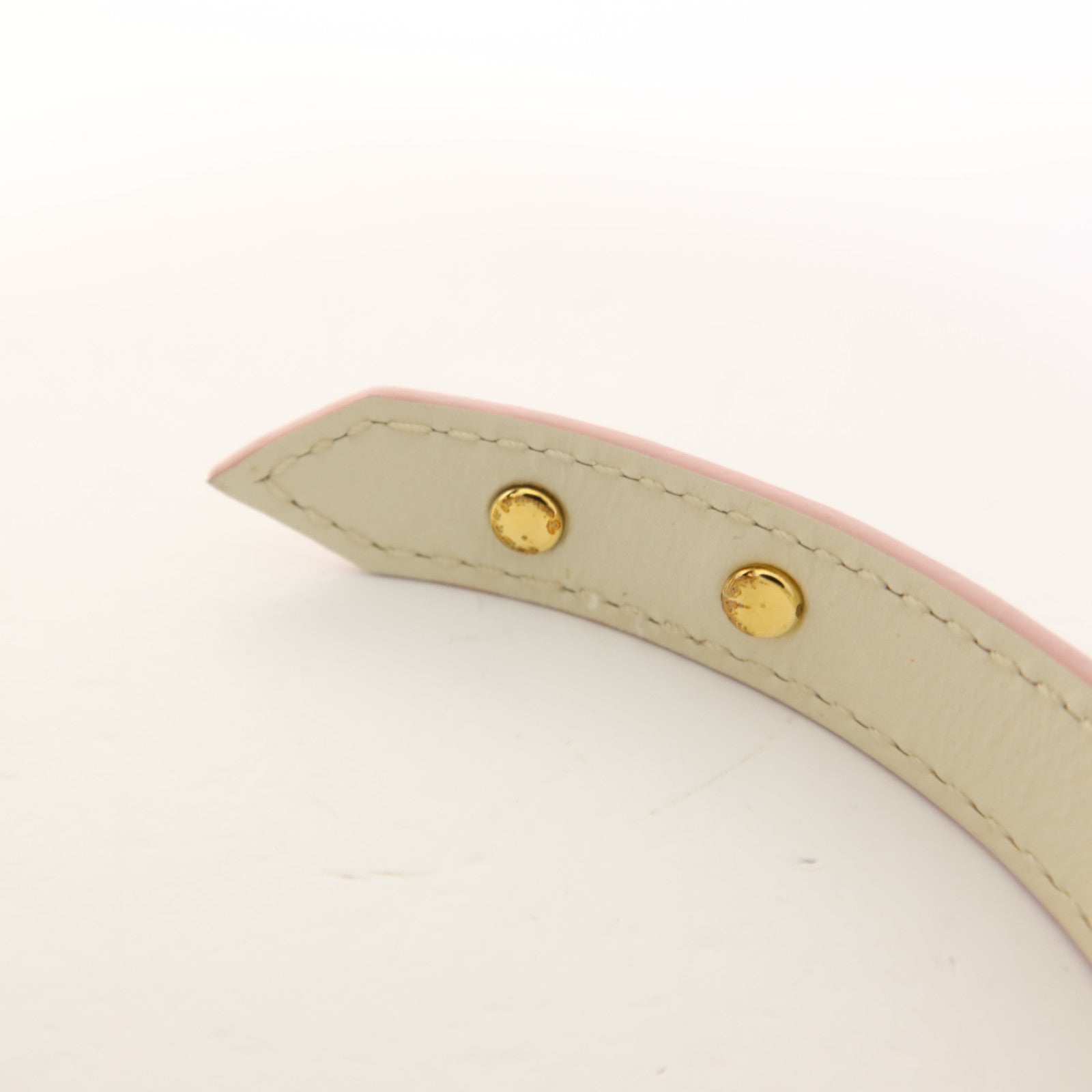 LOUIS VUITTON 牛皮皮革Bracelets金扣手鐲