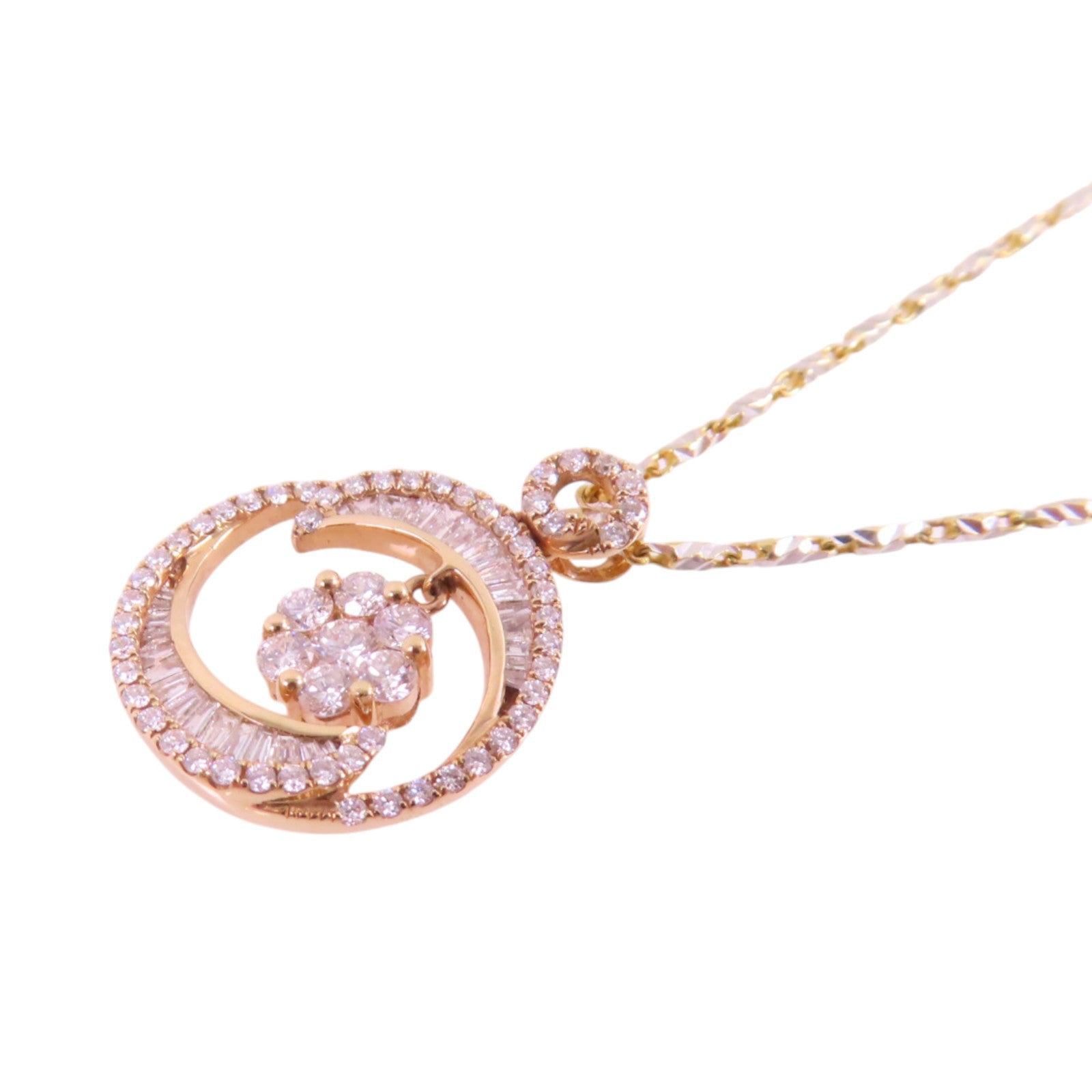 JEWELRY Diamond Necklace 18K Rose Gold 18K White Gold