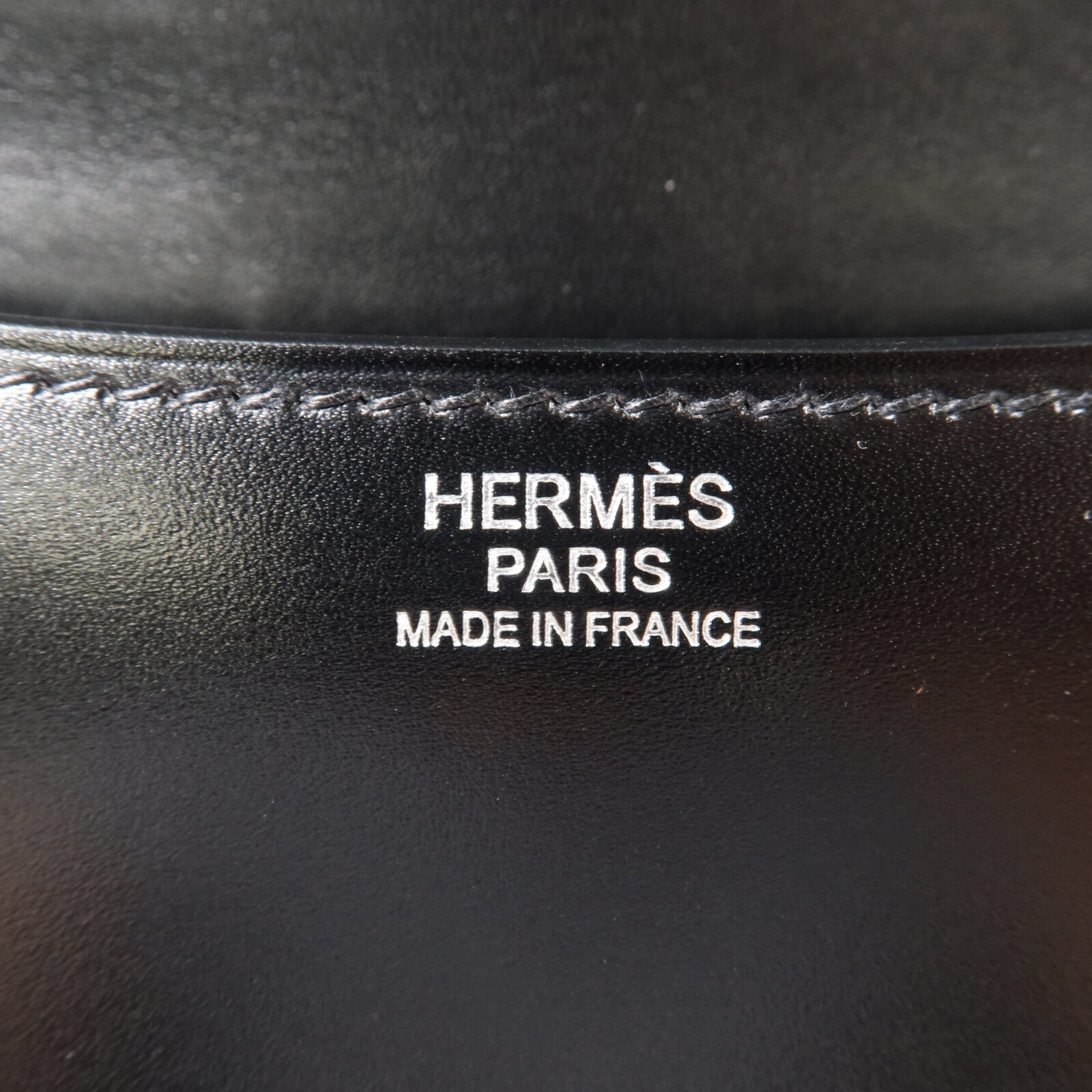 HERMES Box Calf皮革Constance 24肩背袋Noir
