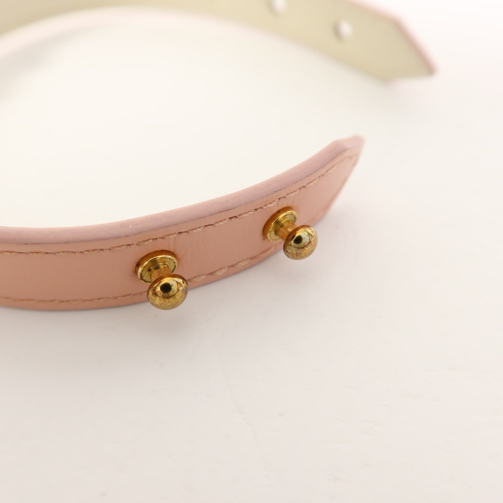 LOUIS VUITTON 牛皮皮革Bracelets金扣手鐲