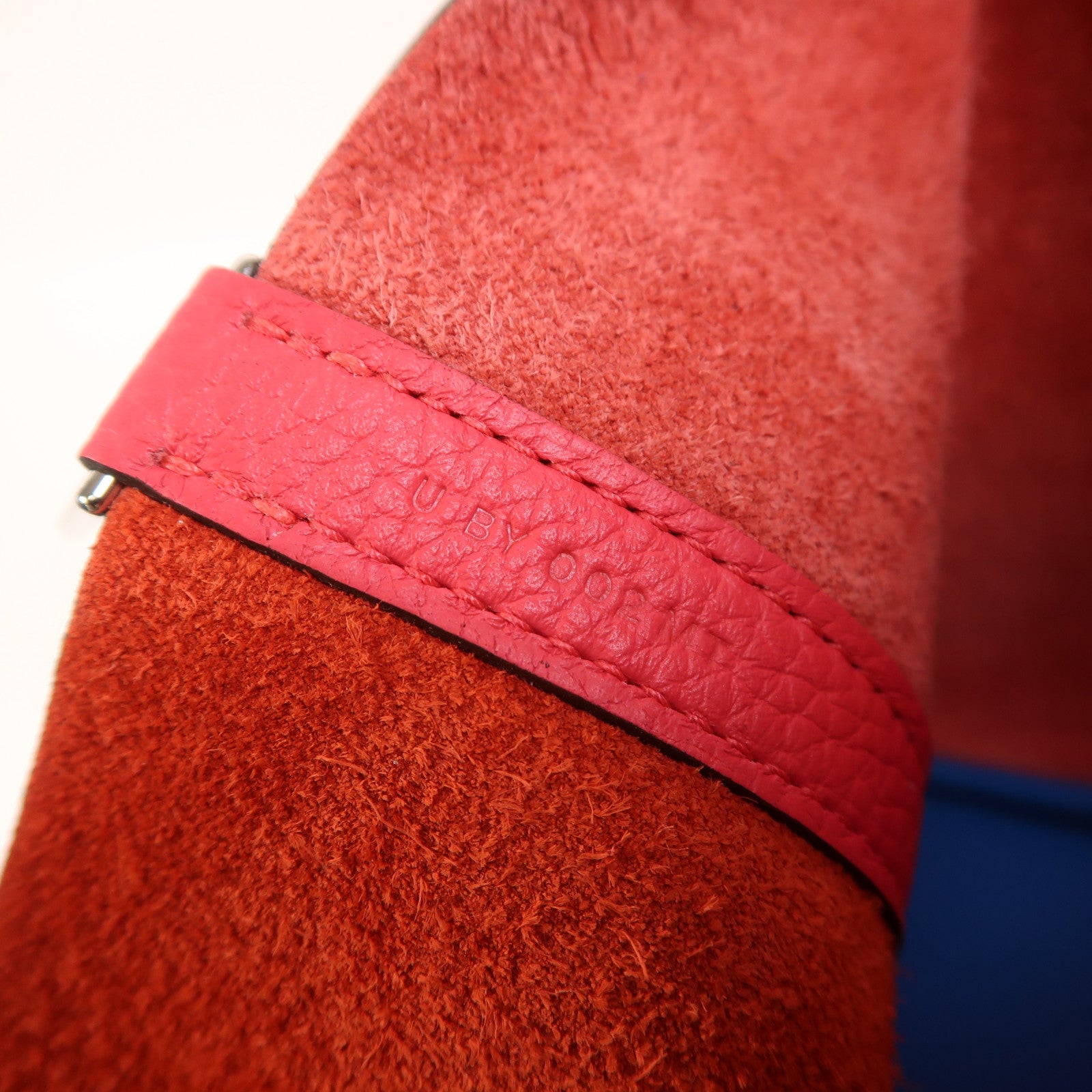 HERMES Clemence皮革Picotin PM銀扣手挽袋Rouge De Coeur/Rose Extreme/Bleu Zanzibar