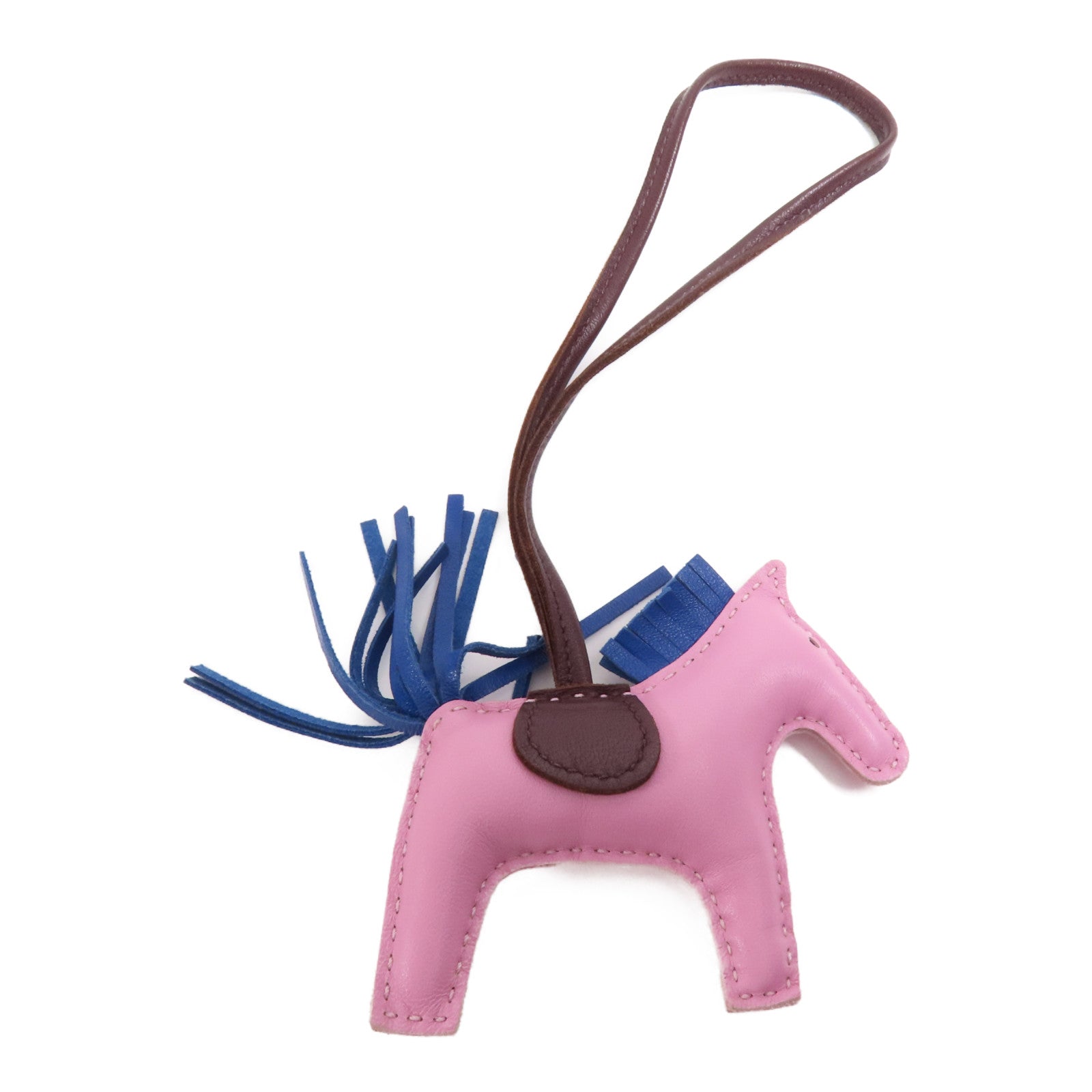 HERMES 【激減優惠】Milo皮革Rodeo PM掛飾X9 Mauve Sylvestr
