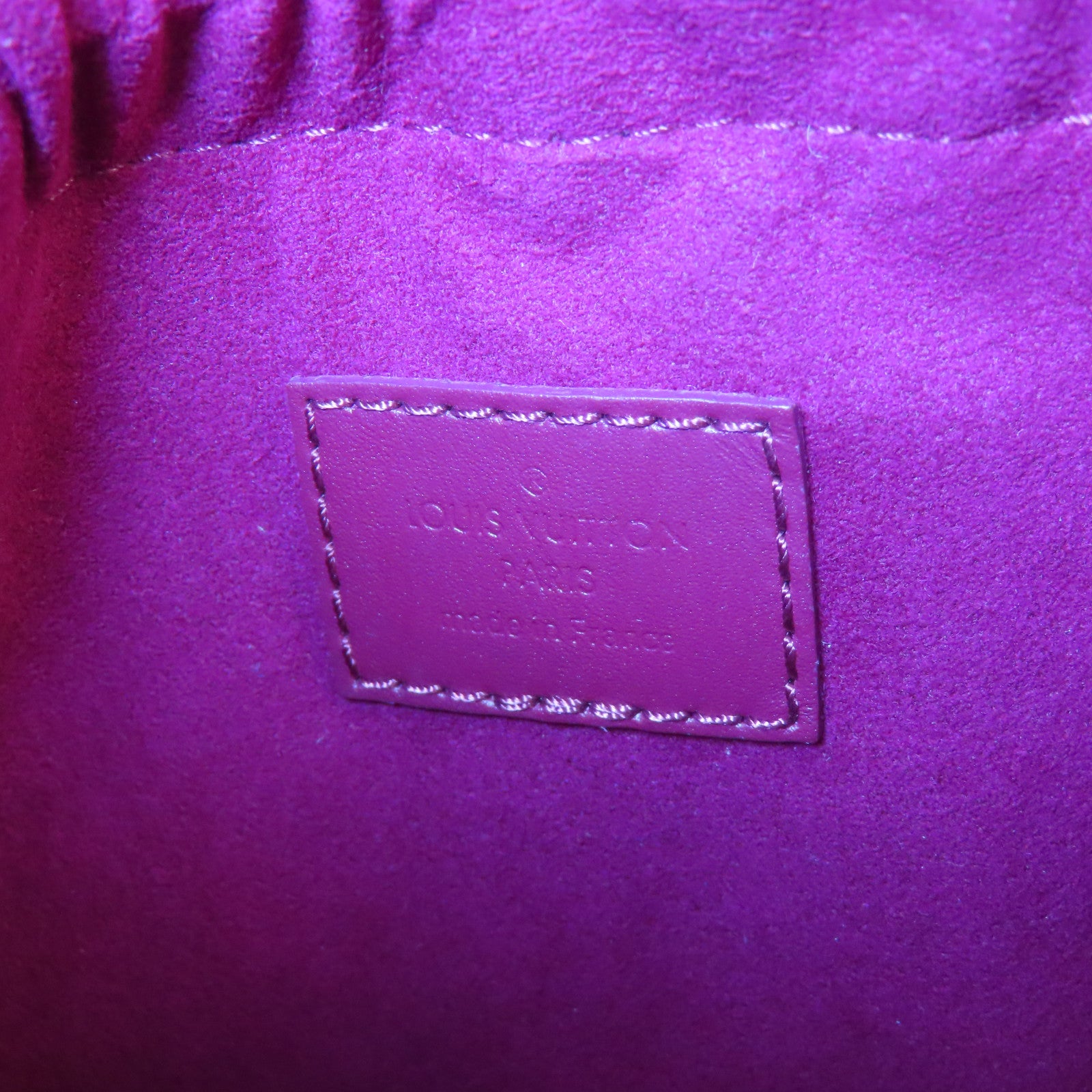 LOUIS VUITTON 【激減優惠】Monogram Posh Noe Drawstring Pouch金扣手拿包啡色/紫色
