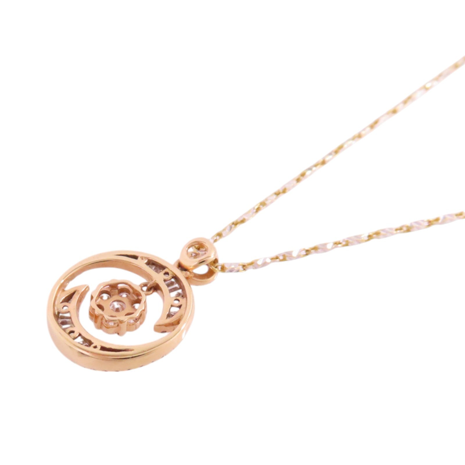 JEWELRY Diamond Necklace 18K Rose Gold 18K White Gold