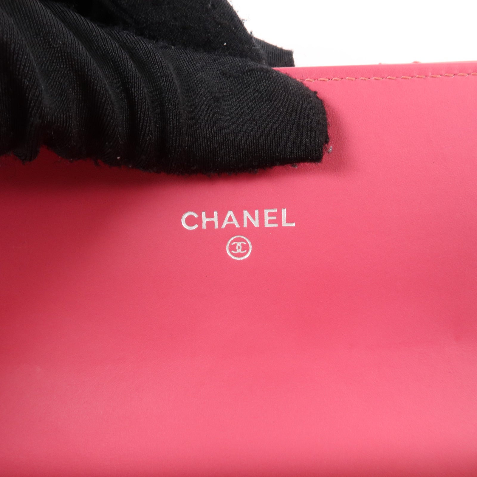 CHANEL 漆皮皮革Long Wallet銀扣長錢包