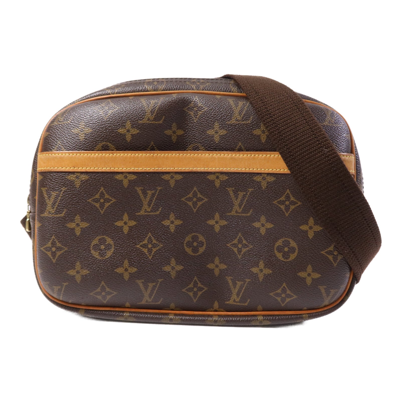 LOUIS VUITTON Monogram Reporter PM金扣肩背袋
