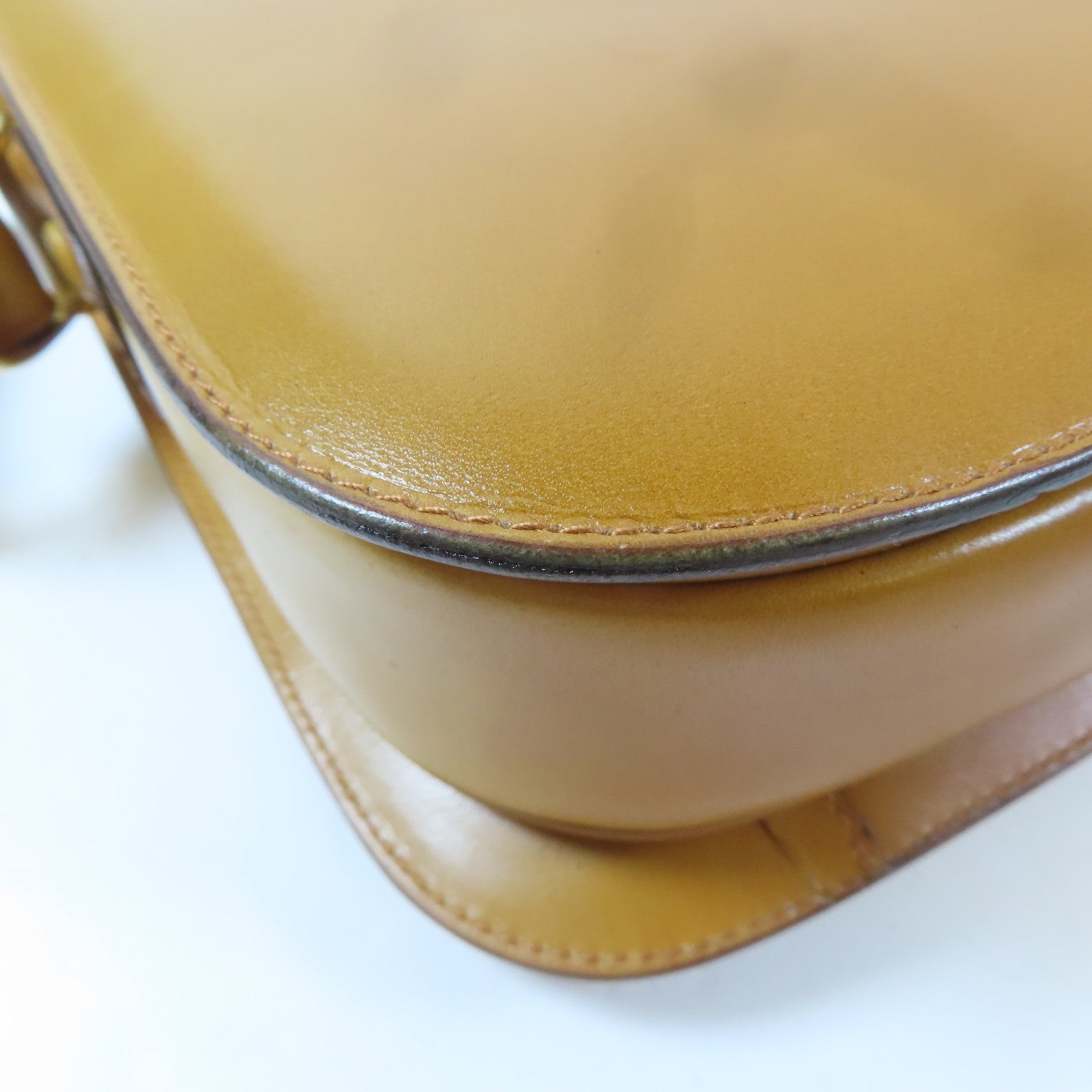 CELINE 牛皮皮革Shoulder Bag金扣金扣肩背袋啡色