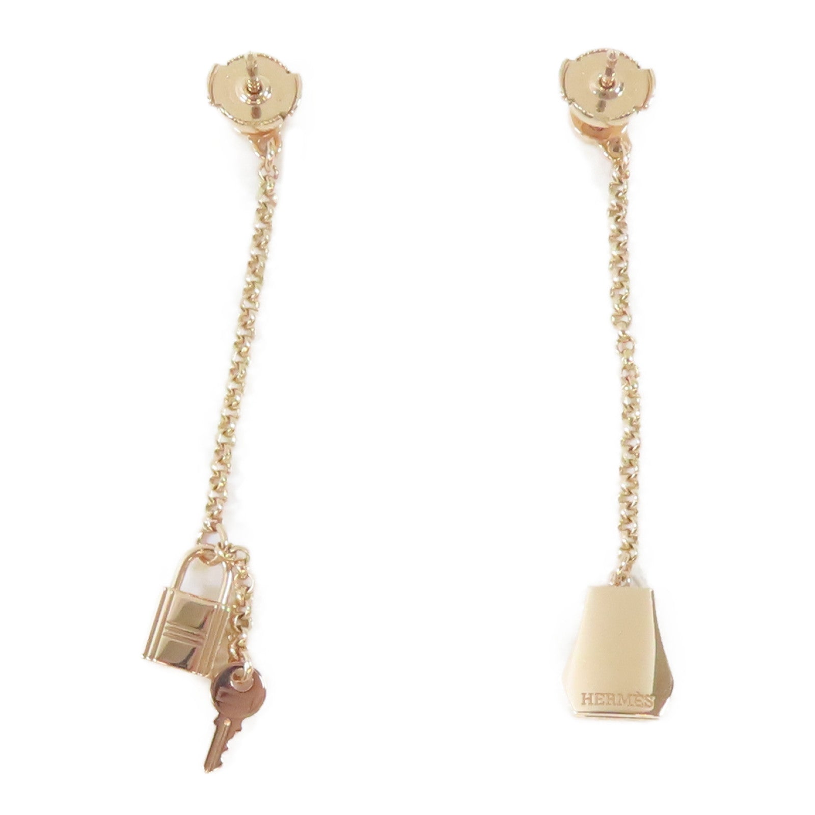 HERMES 18K白金Kelly Clochette Earrings耳環