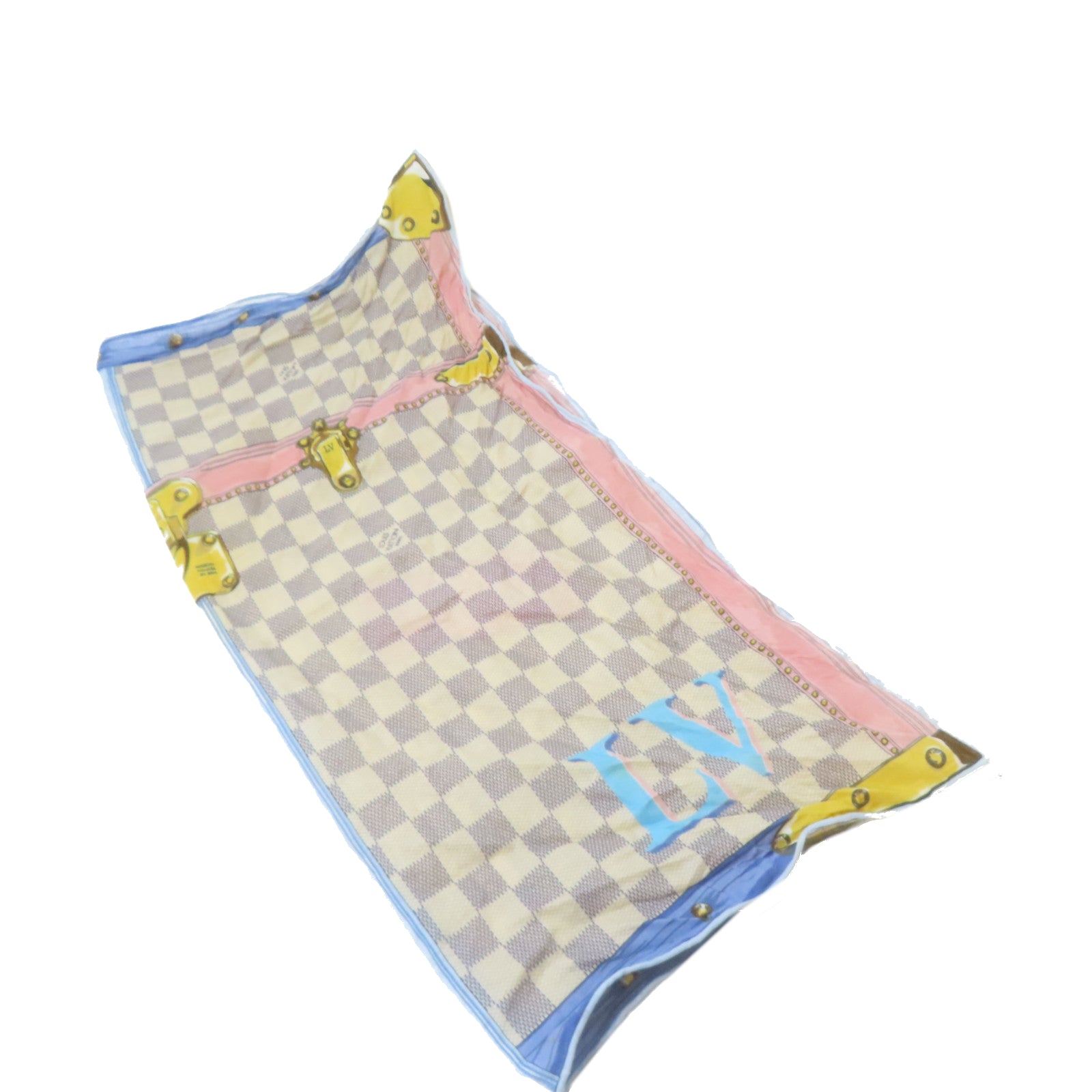 LOUIS VUITTON 【激減優惠】Damier Azur Summer Trunk Scarf絲巾彩色