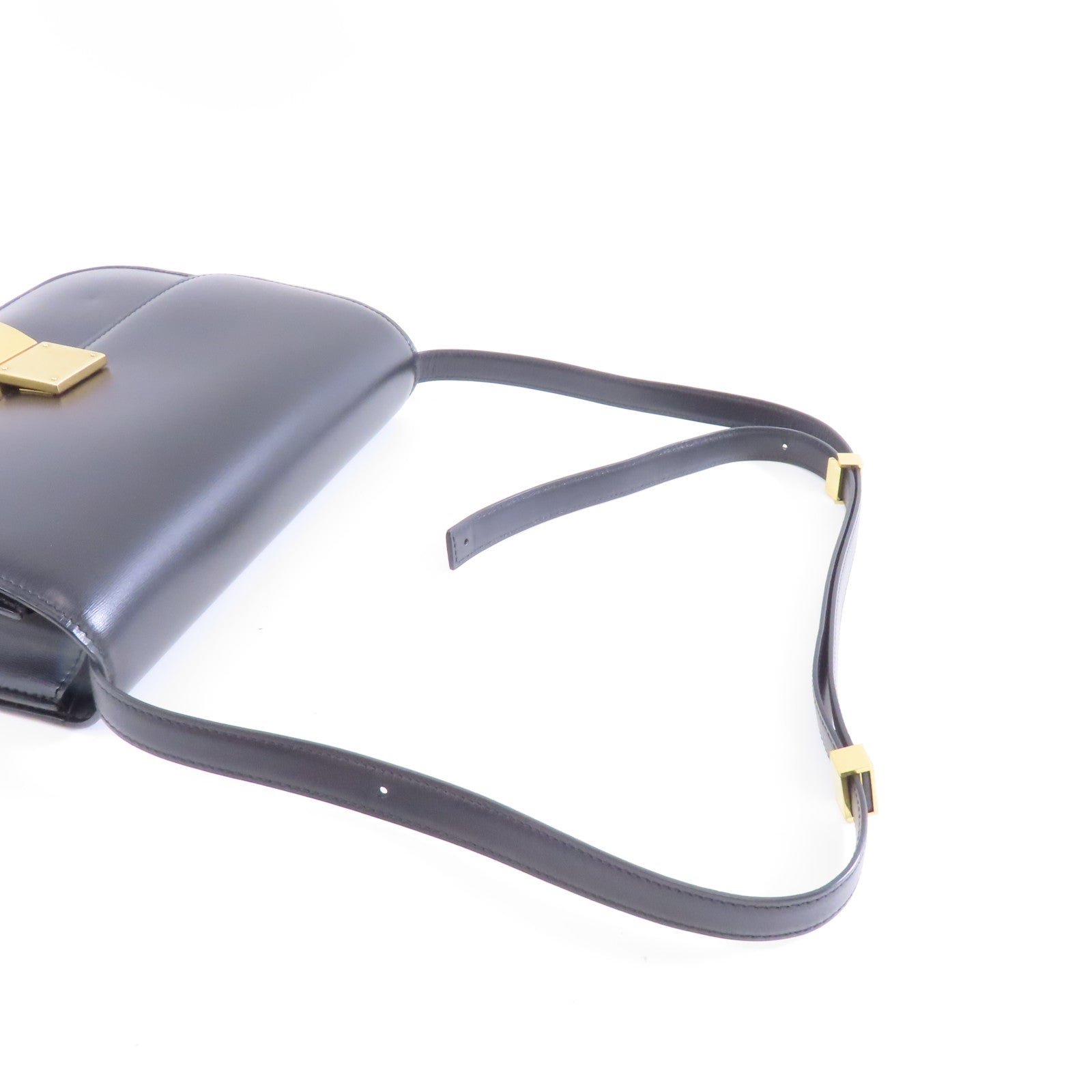 CELINE 牛皮皮革Classic Box金扣肩背袋黑色