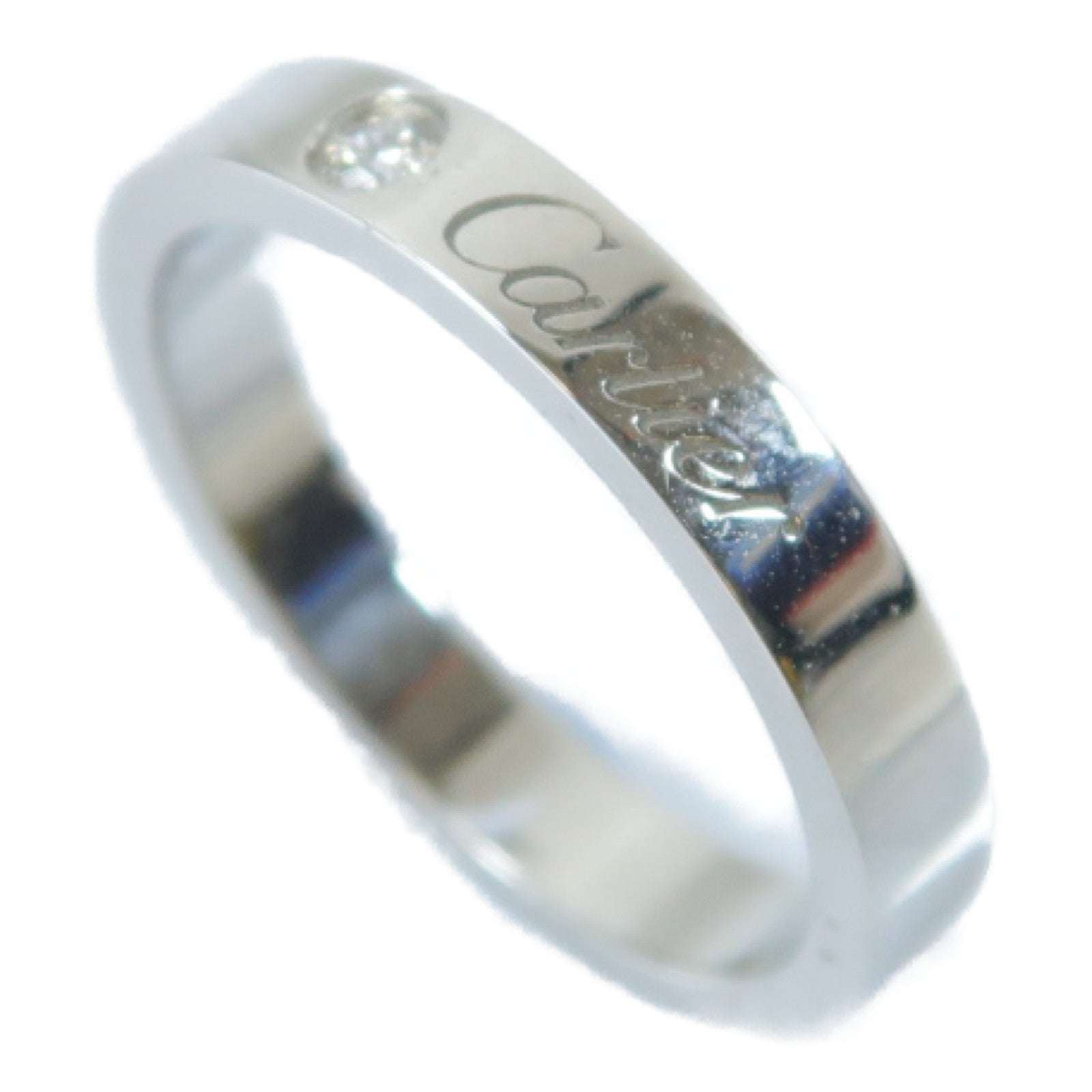 CARTIER PT950鉑金C De Cartier Wedding Ring鑽石戒指US#5.25/Cartier#51
