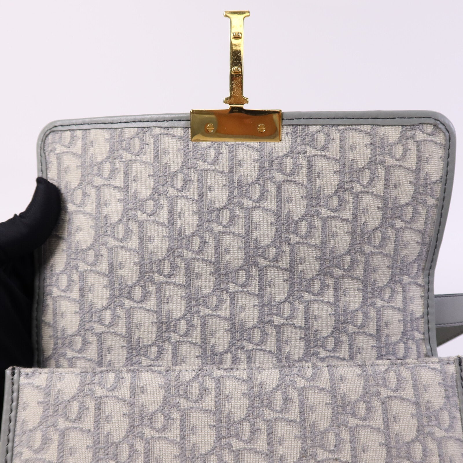 Dior 帆布Montaigne 30金扣肩背袋