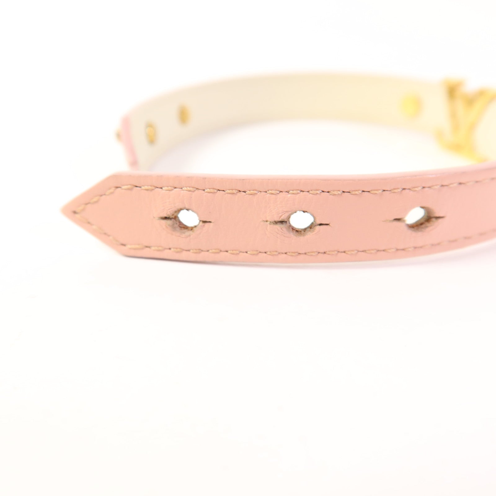 LOUIS VUITTON 牛皮皮革Bracelets金扣手鐲