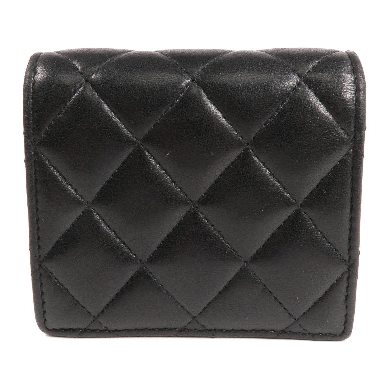 CHANEL 羊皮皮革Wallet金扣錢包