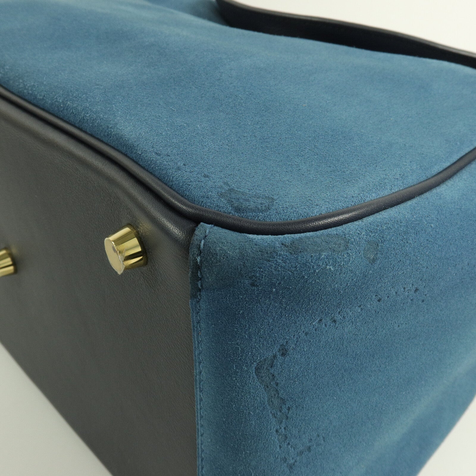 HERMES Suede皮革Lindy 30手挽肩背兩用袋Bleu Nuit
