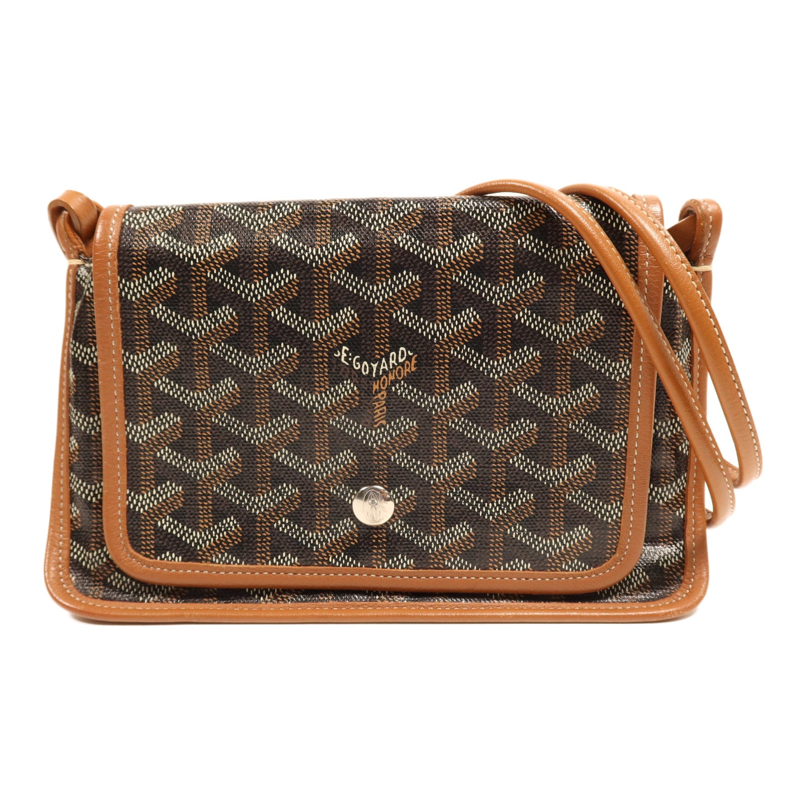 GOYARD 塗層帆布Plumet銀扣肩背袋