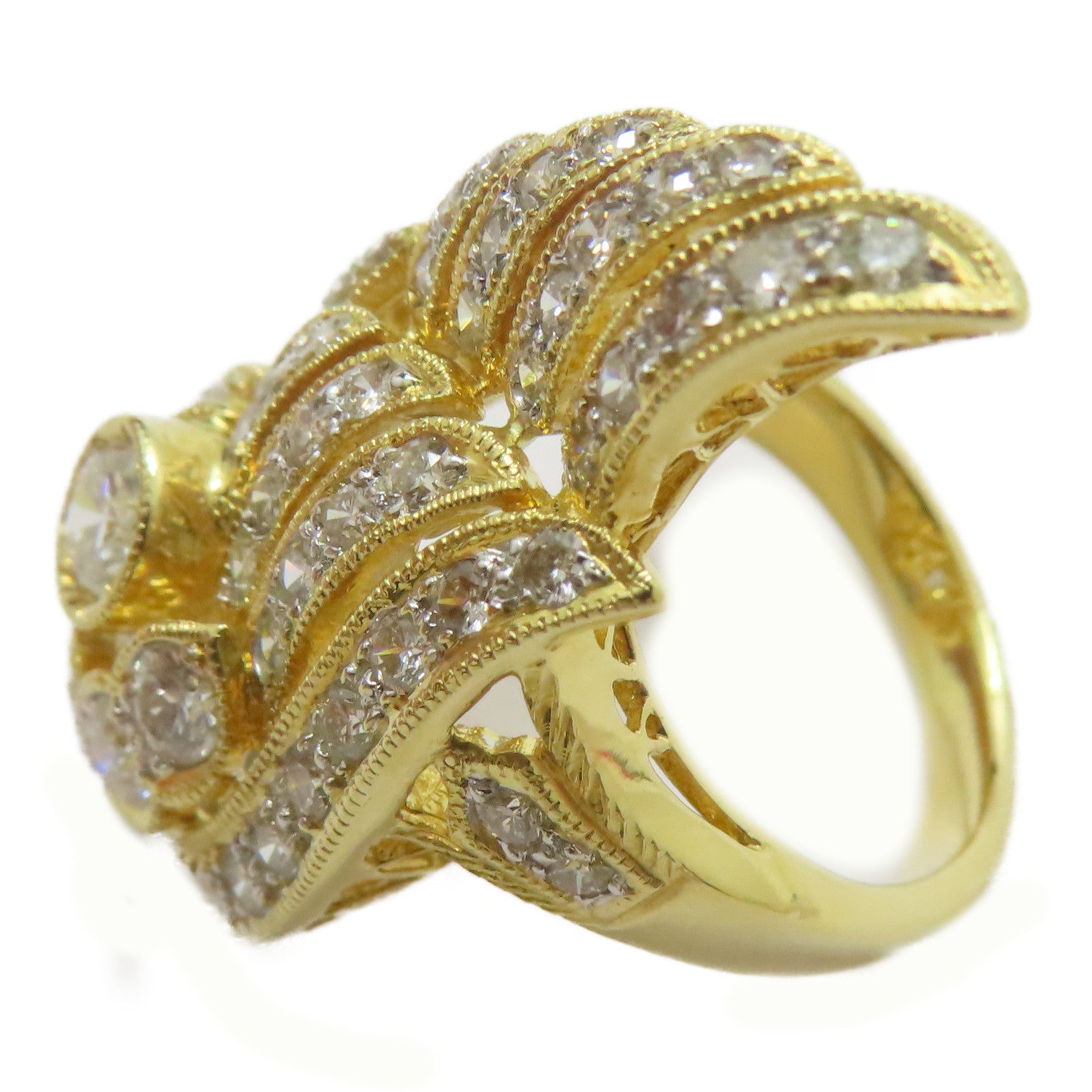 JEWELRY 【激減優惠】18K黃金Diamond Ring 0.32ct鑽石/1.88ct鑽石戒指US#6.5
