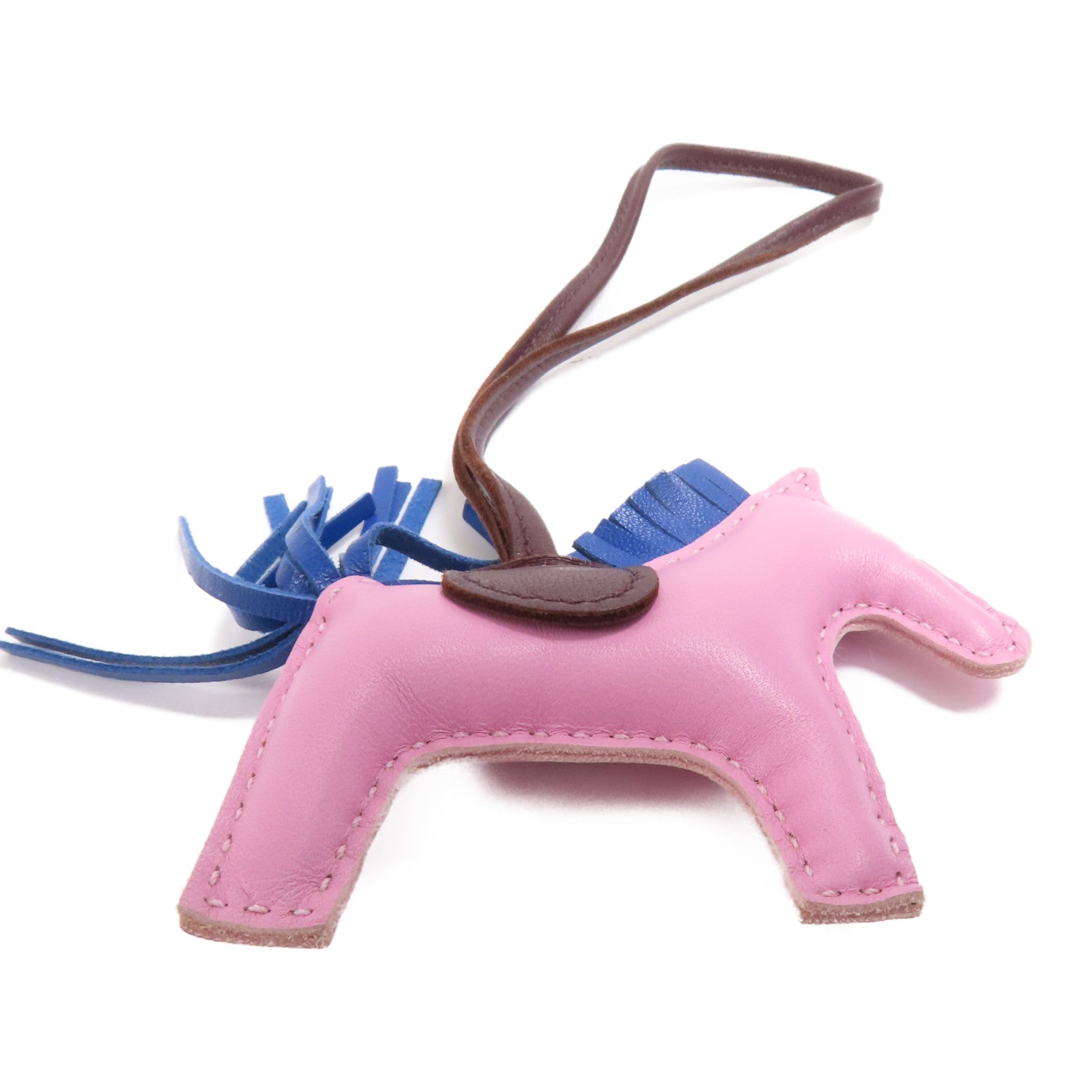 HERMES 【激減優惠】Milo皮革Rodeo PM掛飾X9 Mauve Sylvestr