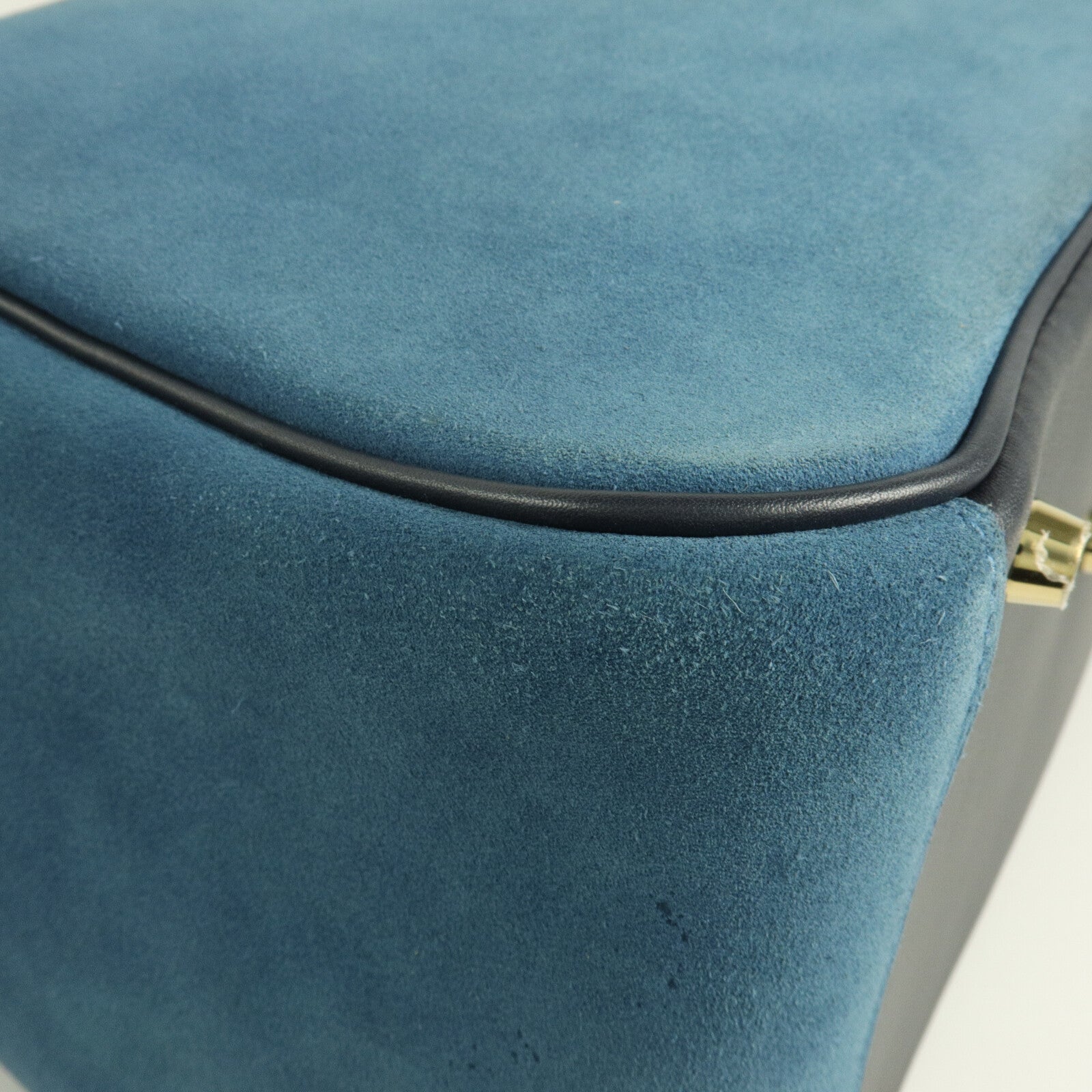 HERMES Suede皮革Lindy 30手挽肩背兩用袋Bleu Nuit