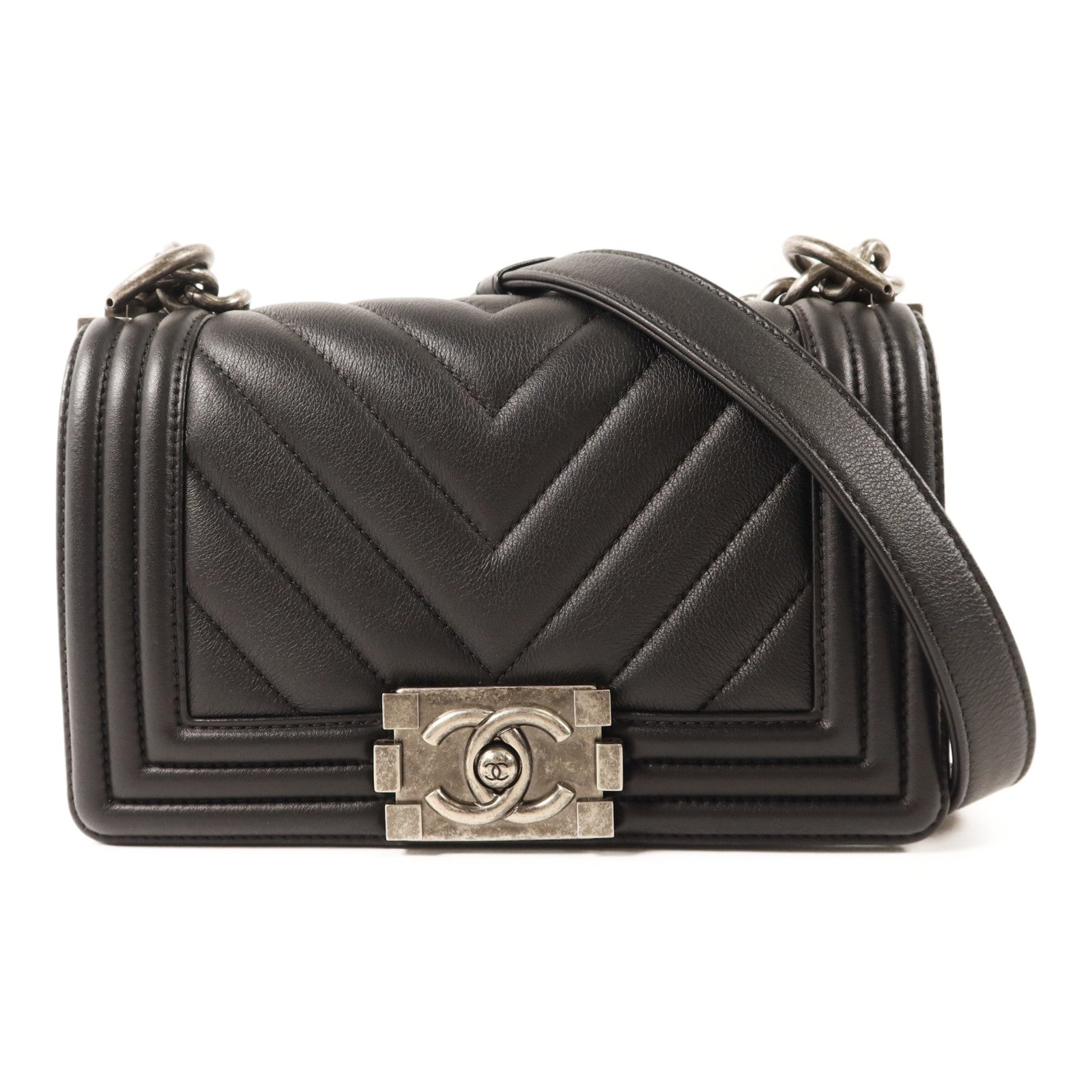 CHANEL 【激減優惠】牛皮皮革Boy 20鏈帶肩背袋
