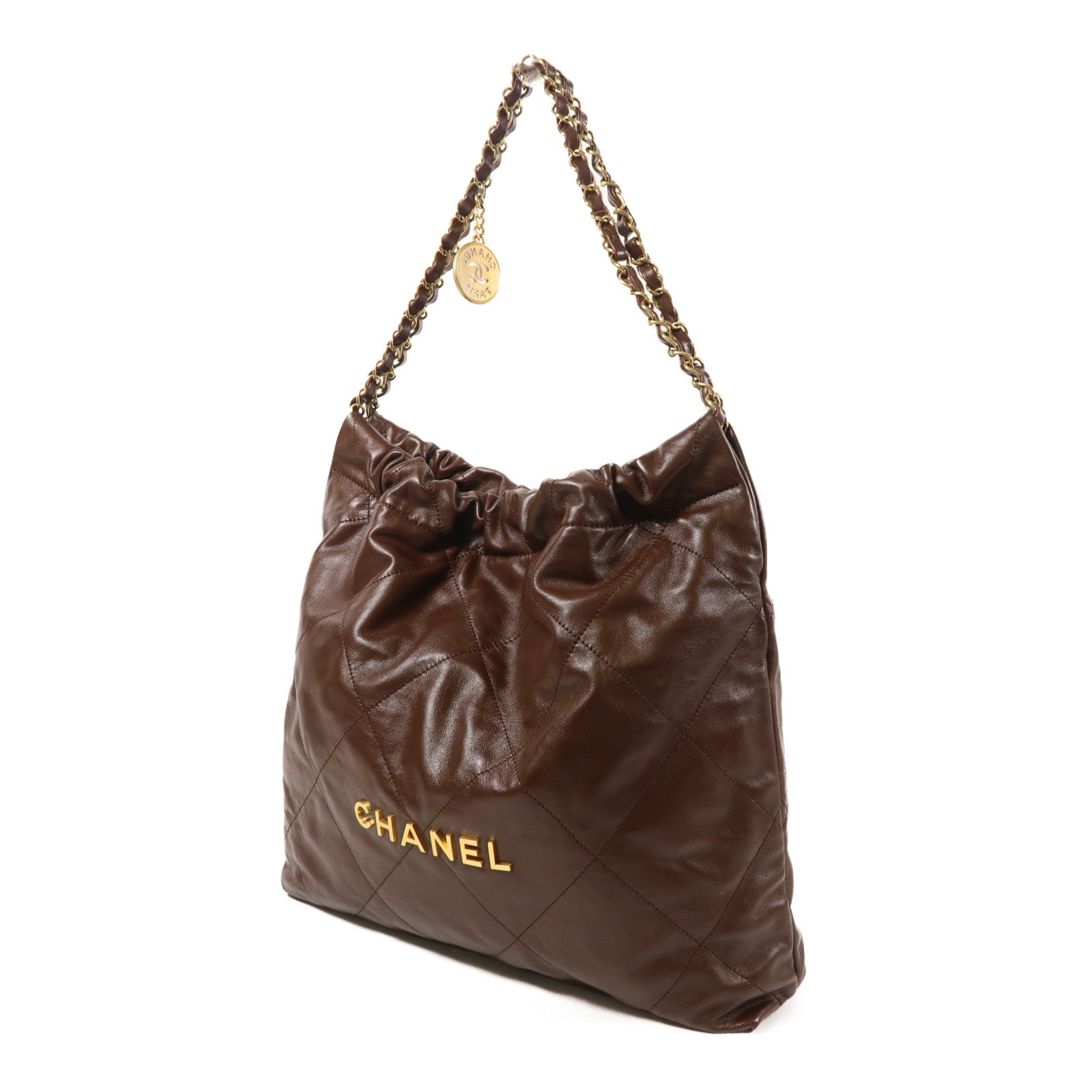 CHANEL 牛皮皮革Chanel 22 Small金扣鏈帶肩背袋