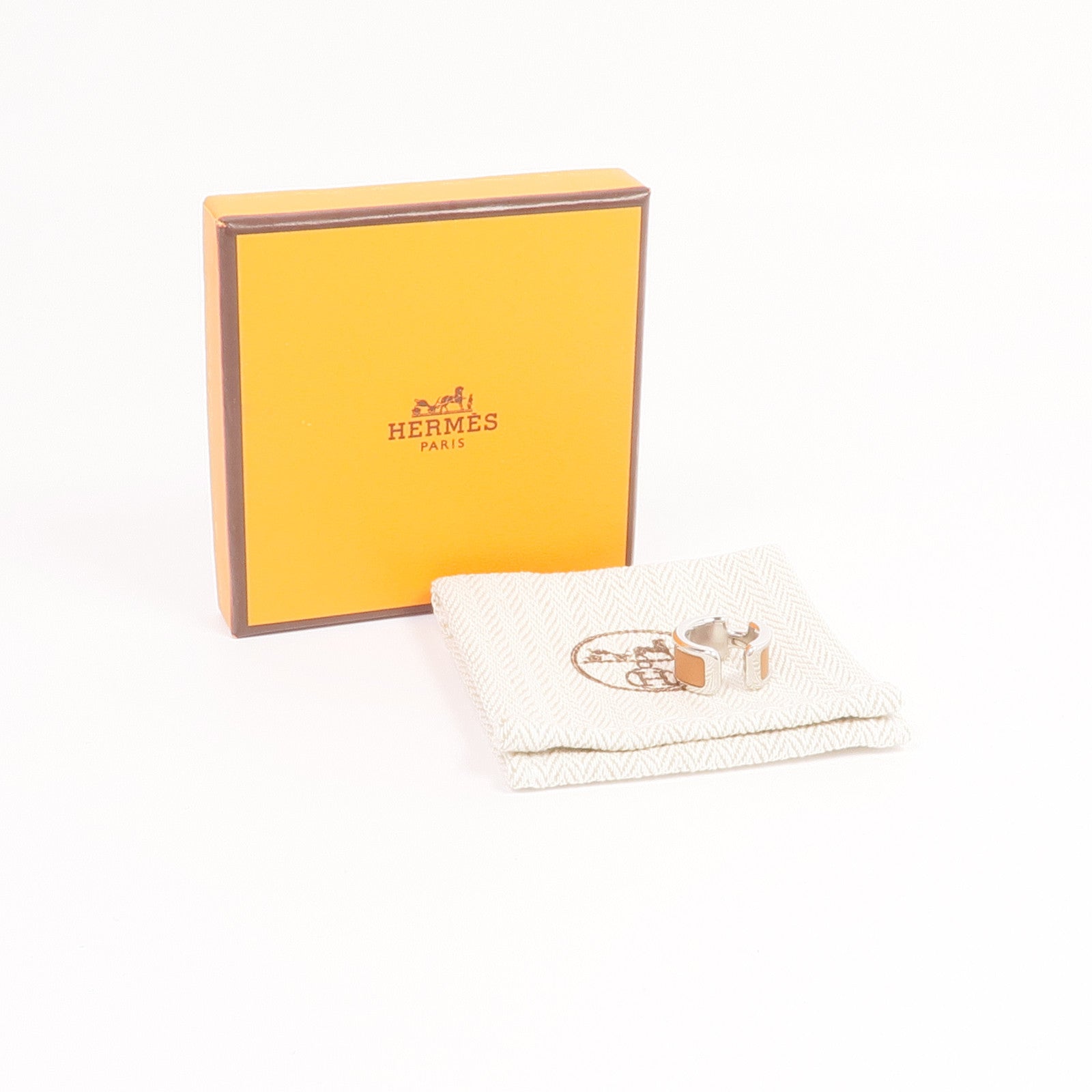 HERMES 金屬/Epsom皮革Olympe Ear Cuff耳夾Gold