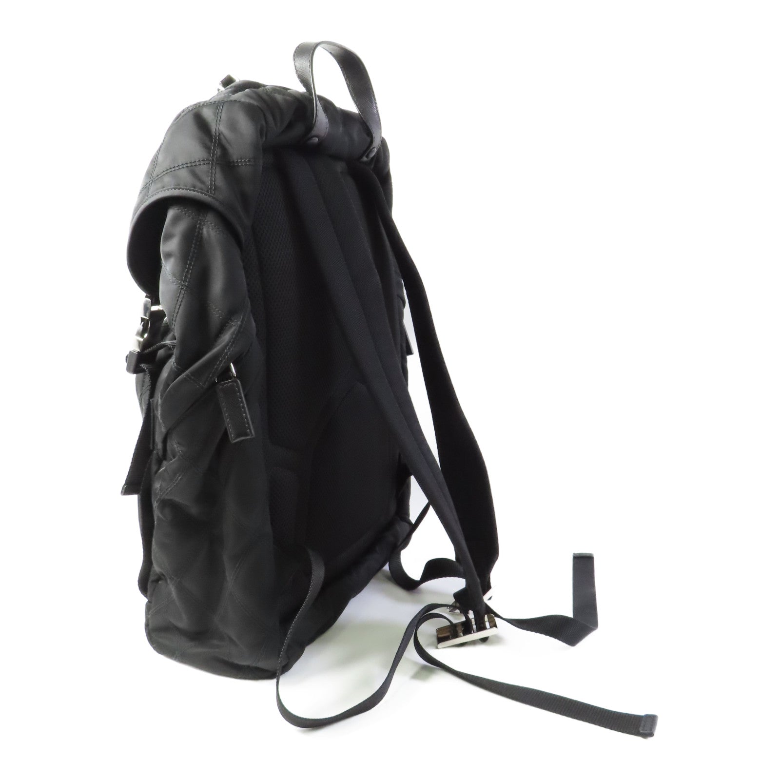 PRADA 尼龍Backpack銀扣背包