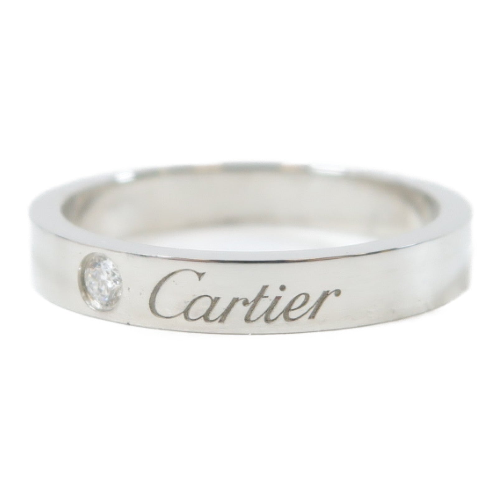 CARTIER PT950鉑金C De Cartier Wedding Ring鑽石戒指US#5.25/Cartier#51