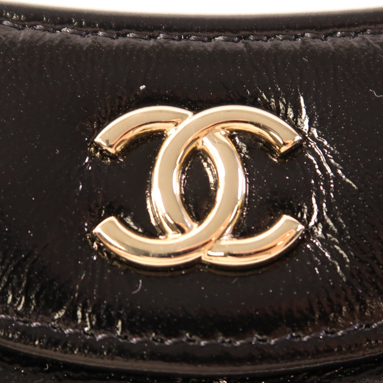CHANEL 皮革Nano 31金扣鏈帶手挽肩背兩用袋