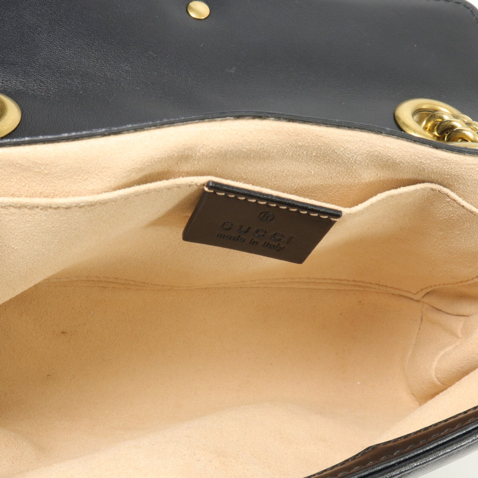 GUCCI 牛皮皮革GG Marmont Small鏈帶肩背袋