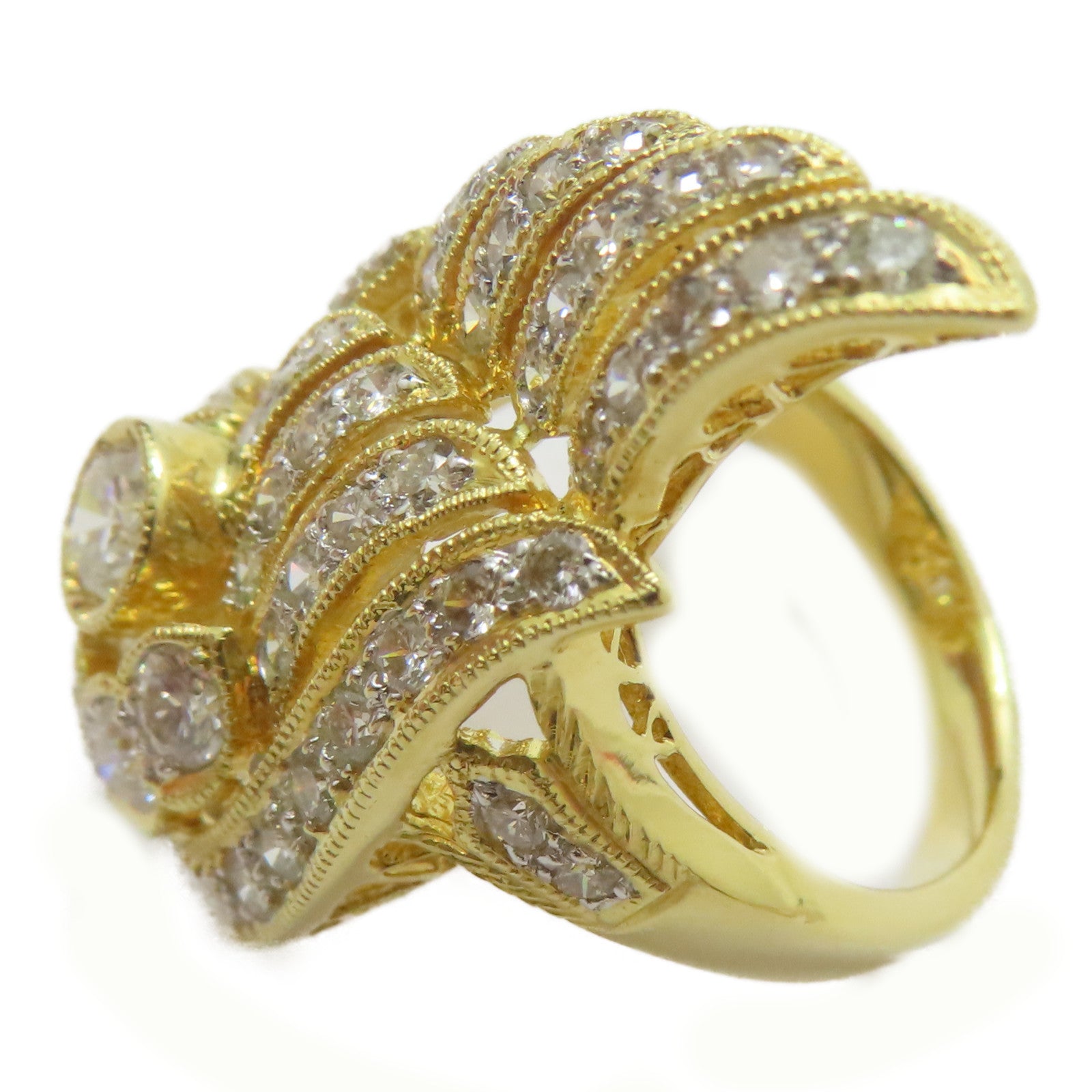 JEWELRY 【激減優惠】18K黃金Diamond Ring 0.32ct鑽石/1.88ct鑽石戒指US#6.5