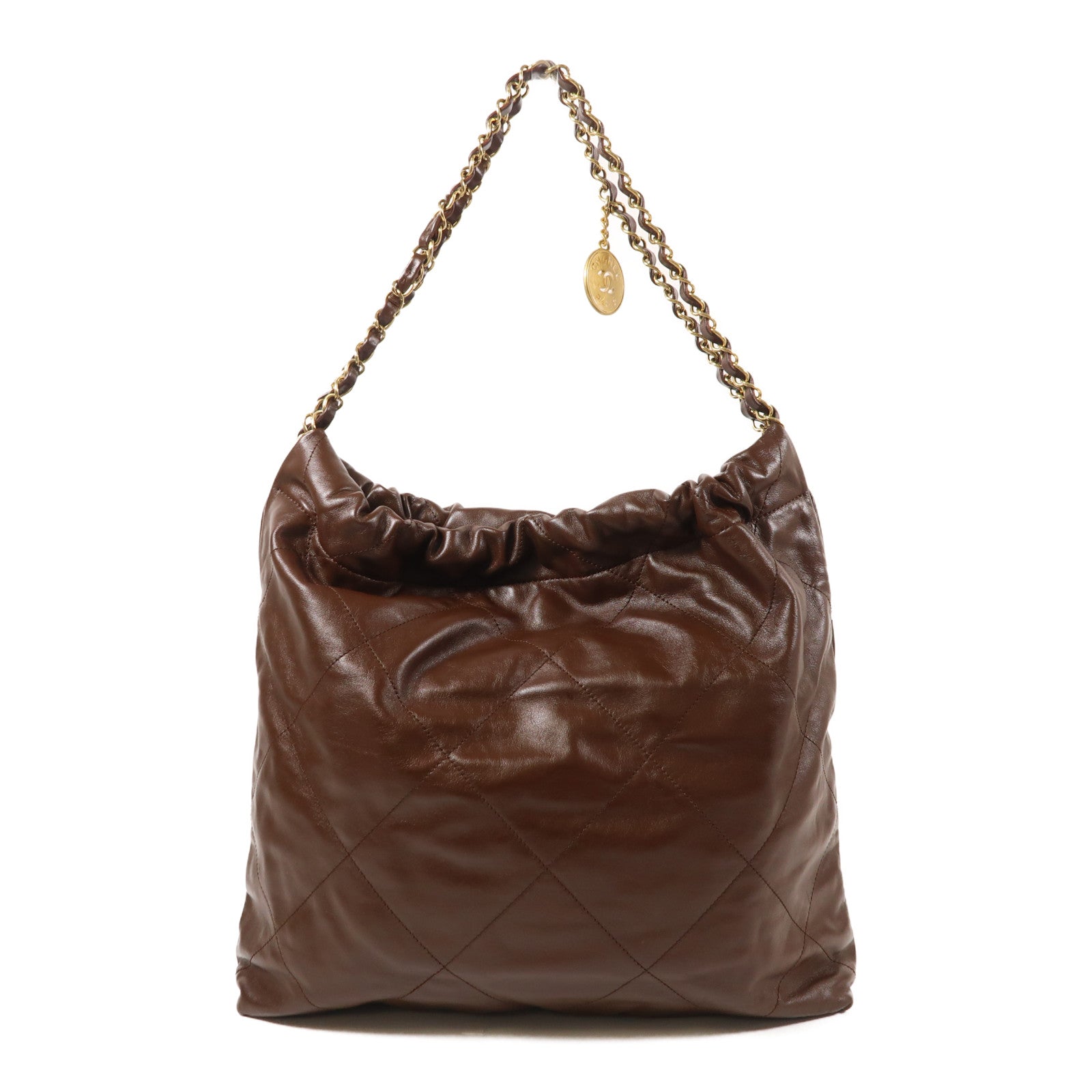CHANEL 牛皮皮革Chanel 22 Small金扣鏈帶肩背袋
