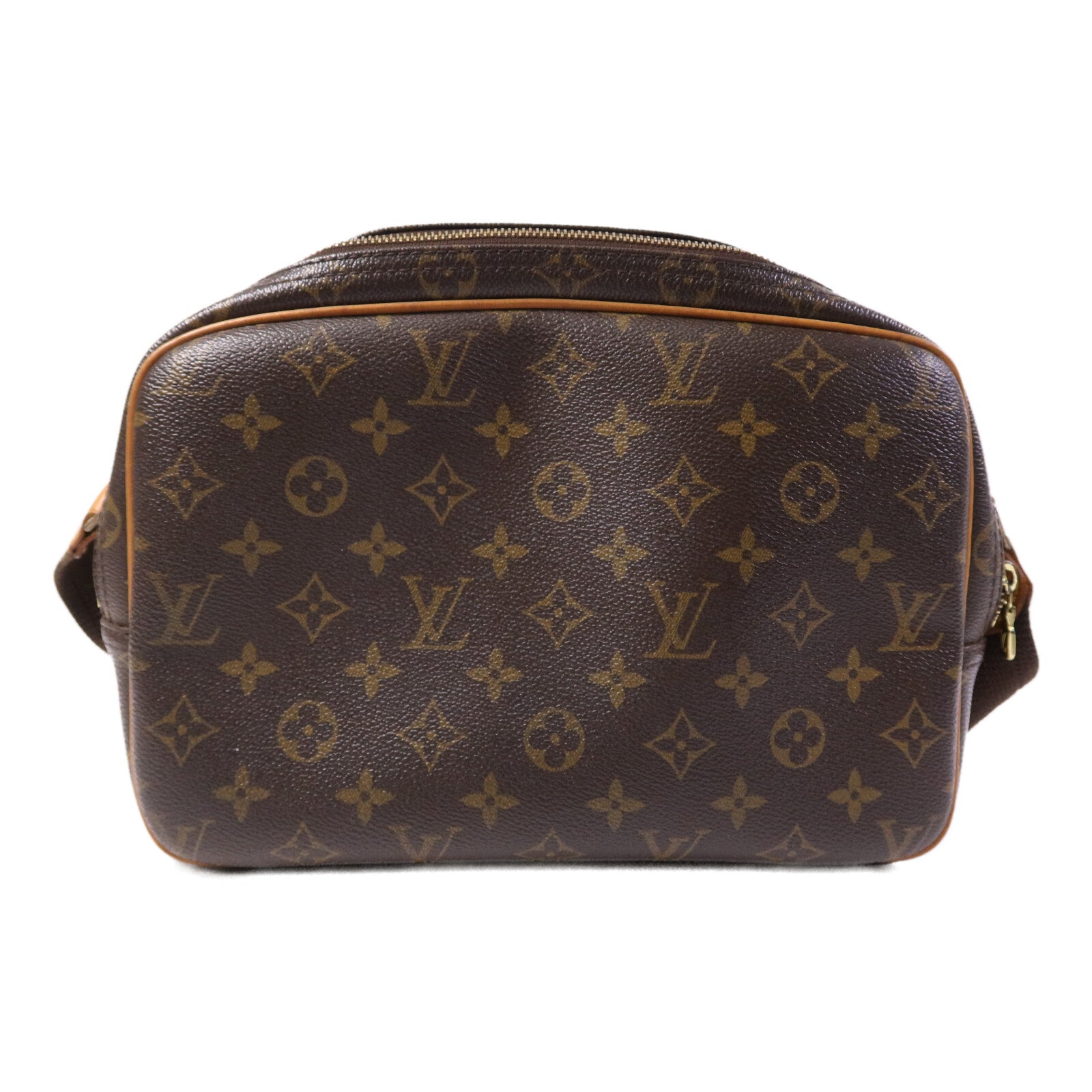 LOUIS VUITTON Monogram Reporter PM金扣肩背袋