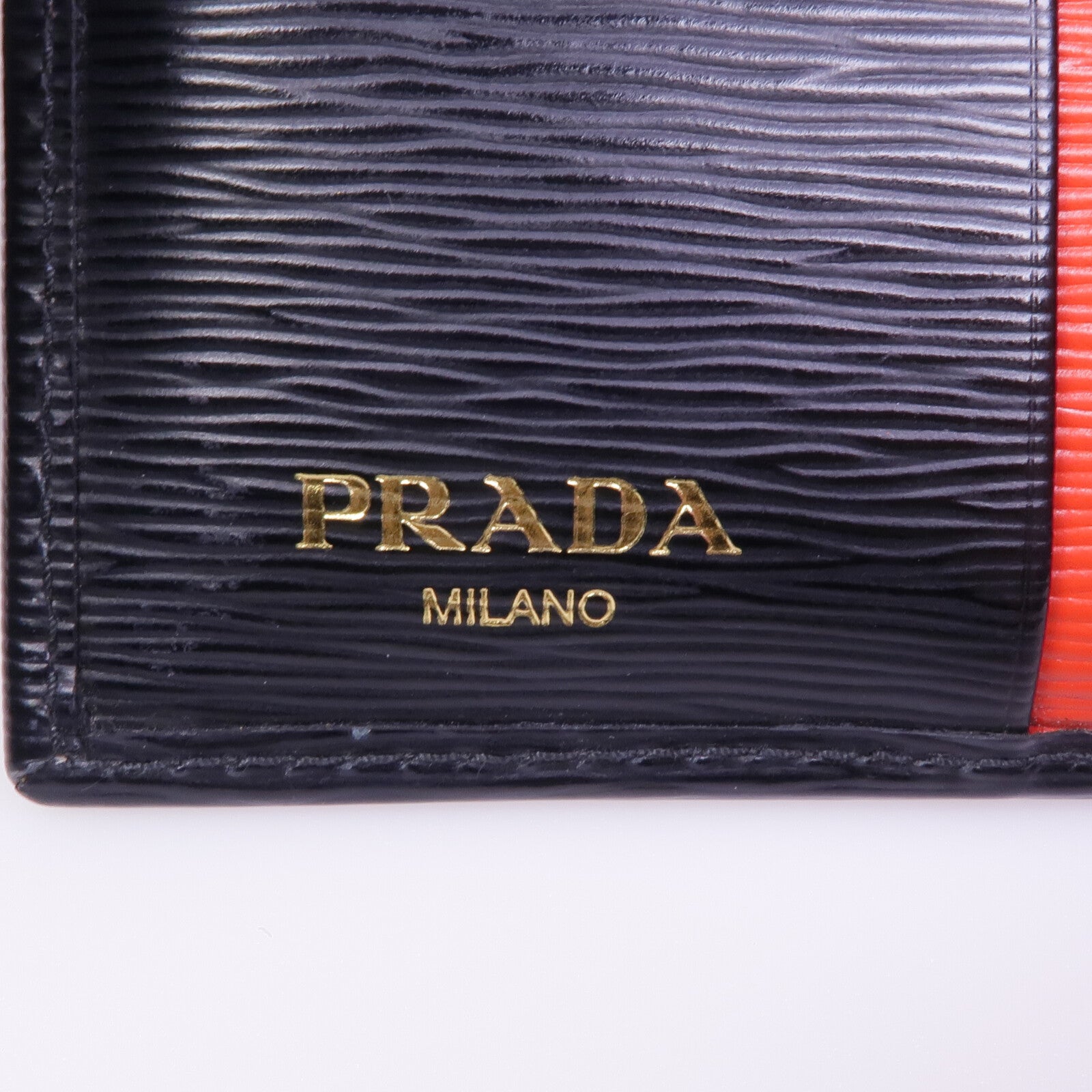PRADA 牛皮皮革Wallet金扣錢包