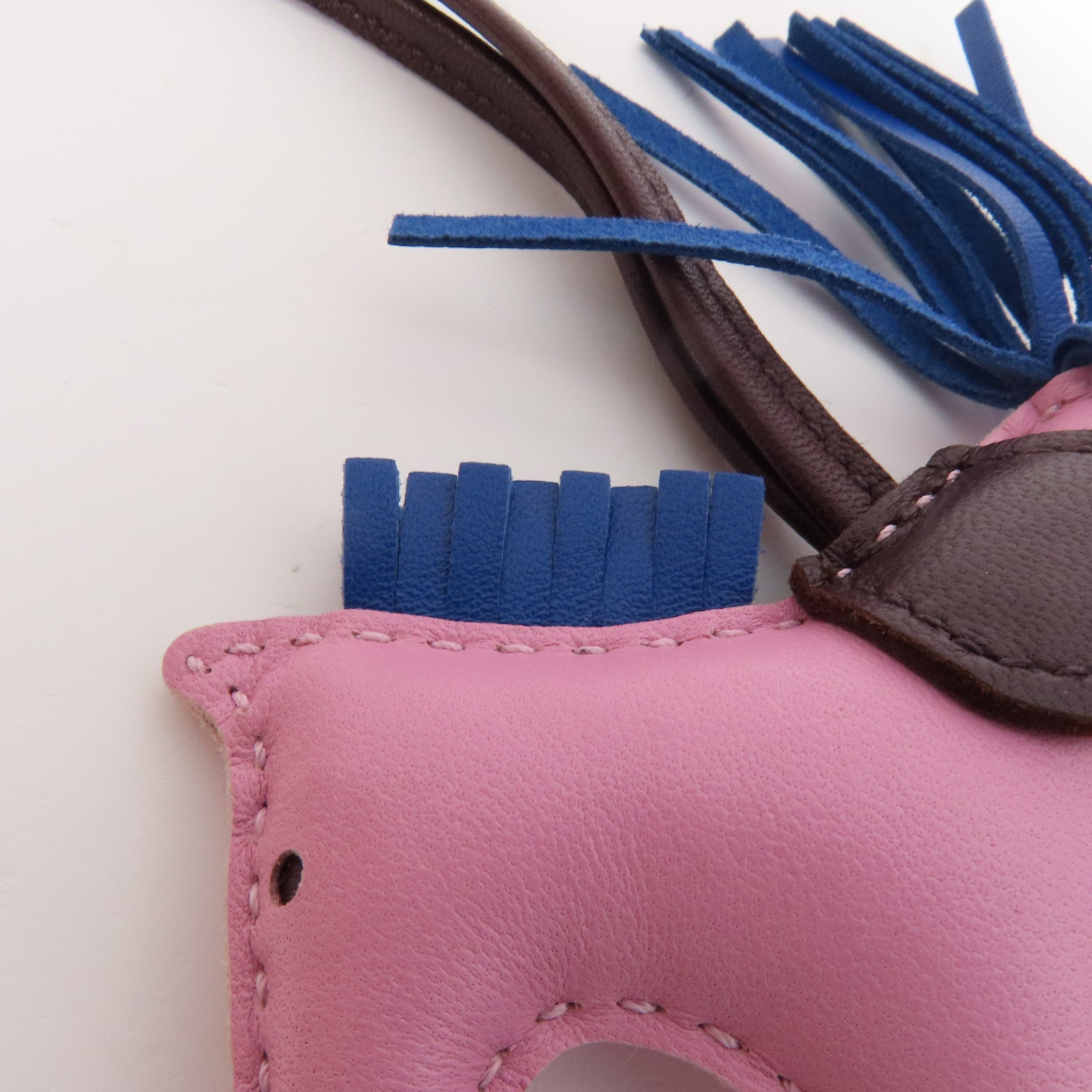 HERMES Milo皮革Rodeo PM掛飾X9 Mauve Sylvestr