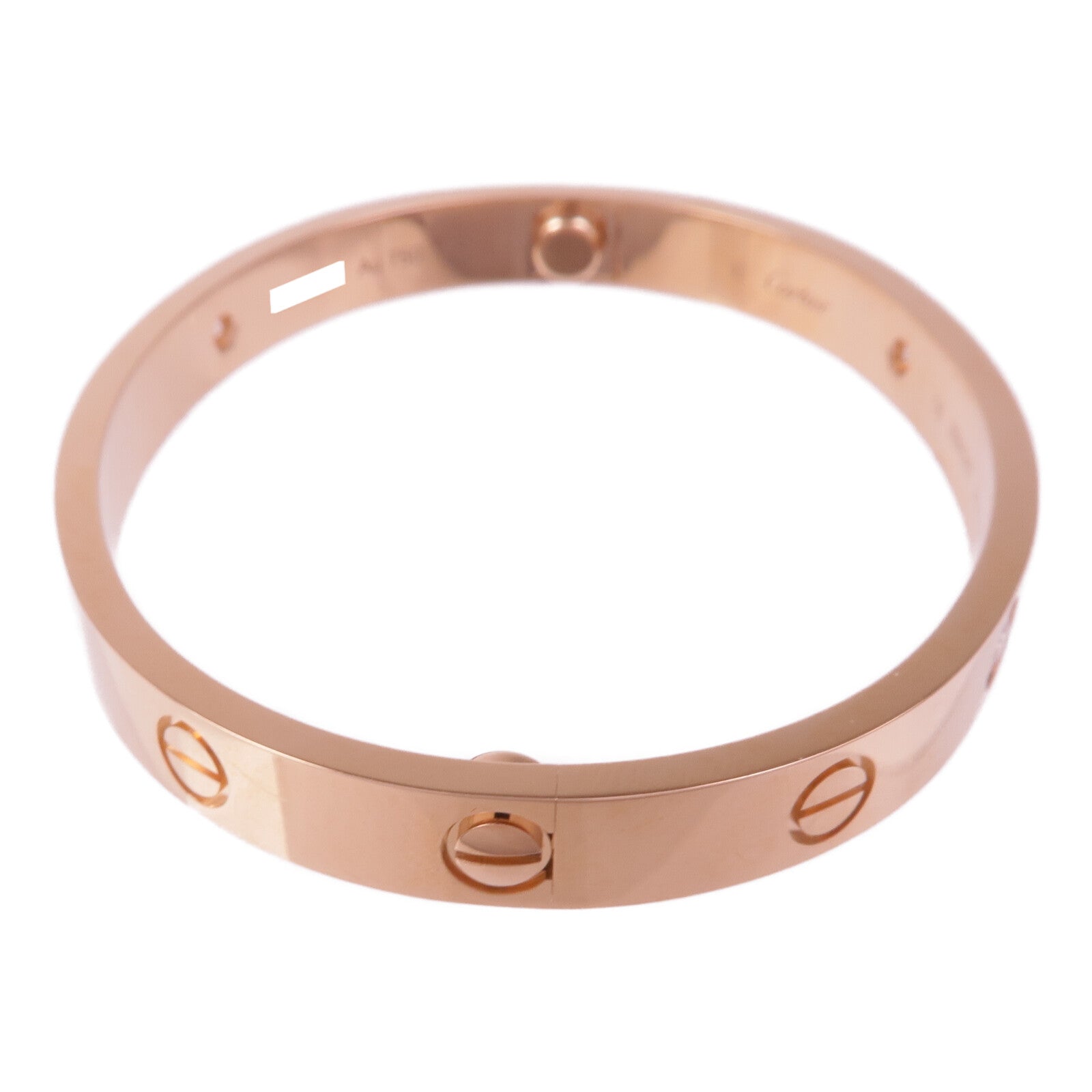 CARTIER 18K玫瑰金Love Bracelet 4 Diamonds鑽石手鐲Cartier#16