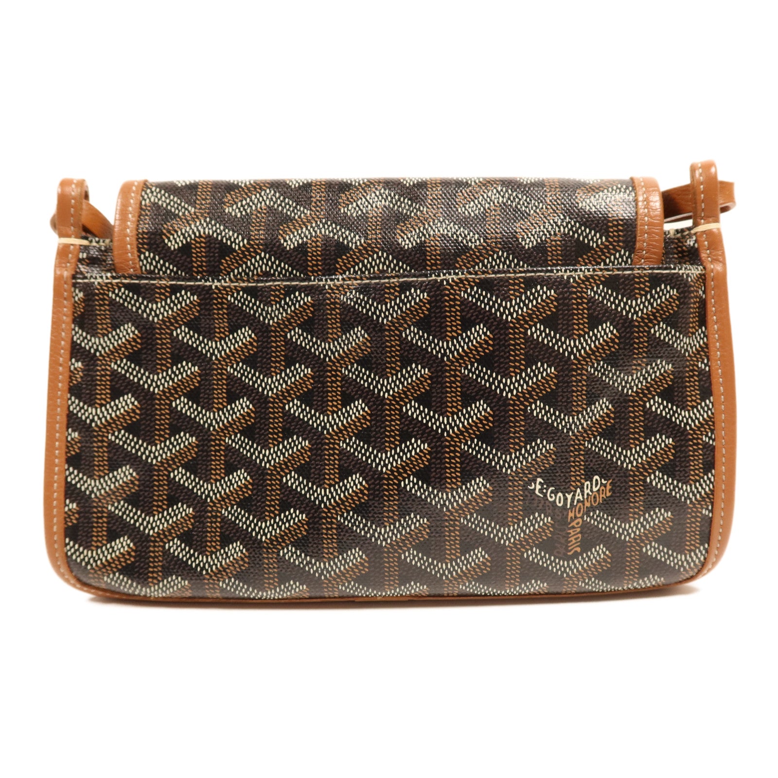 GOYARD 塗層帆布Plumet銀扣肩背袋