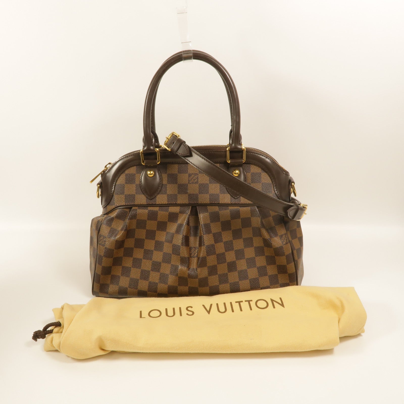LOUIS VUITTON Damier Trevi PM手挽肩背兩用袋