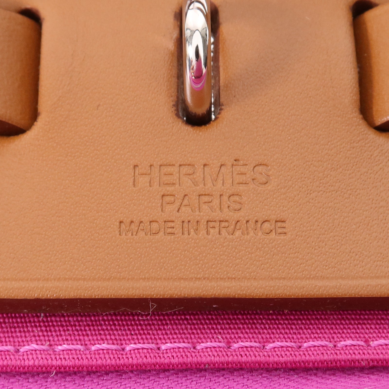 HERMES 帆布Herbag PM銀扣手挽肩背兩用袋