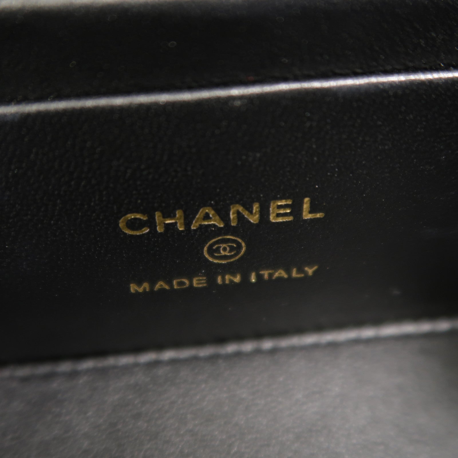 CHANEL 羊皮皮革Vanity Case鏈帶肩背袋