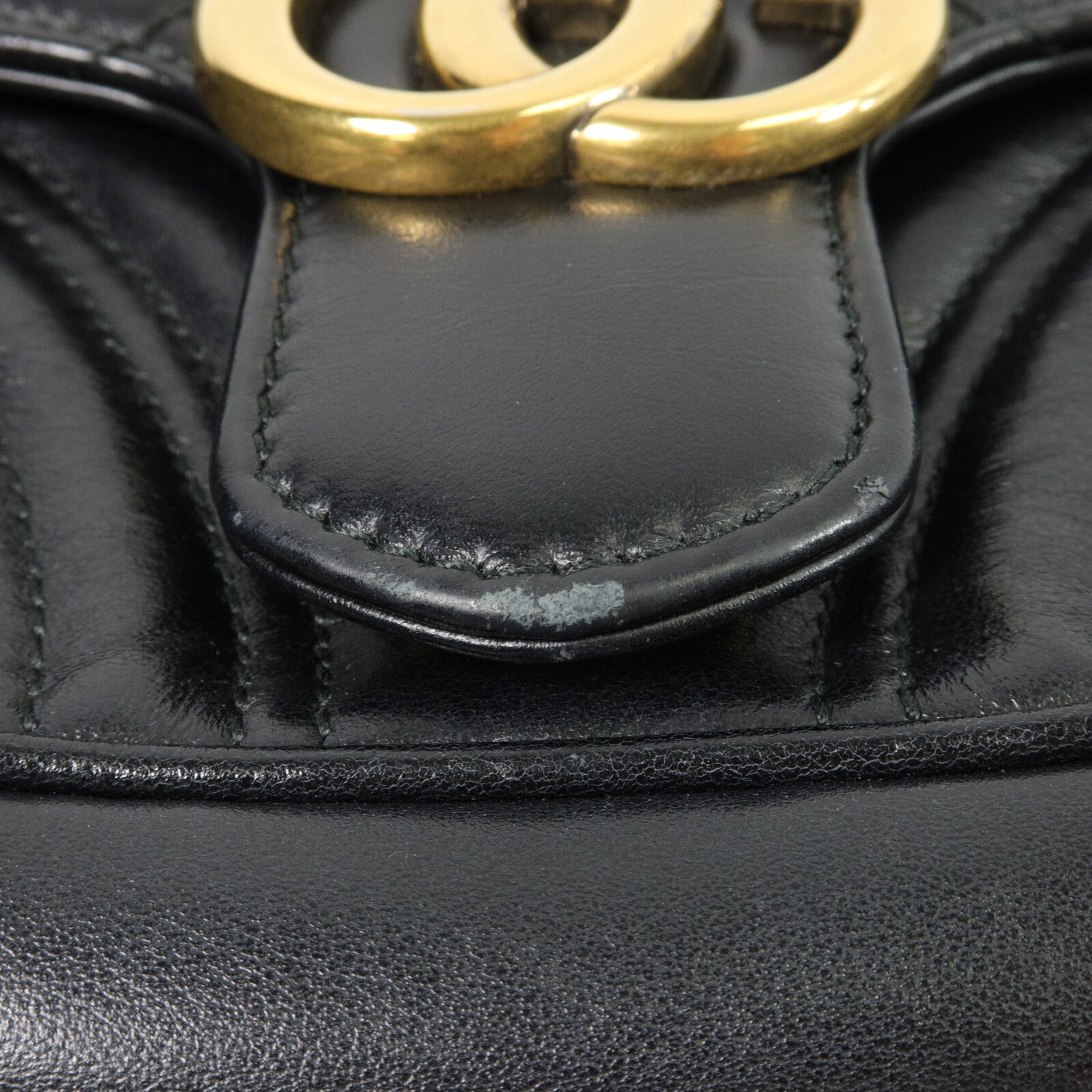 GUCCI 牛皮皮革GG Marmont Small鏈帶肩背袋