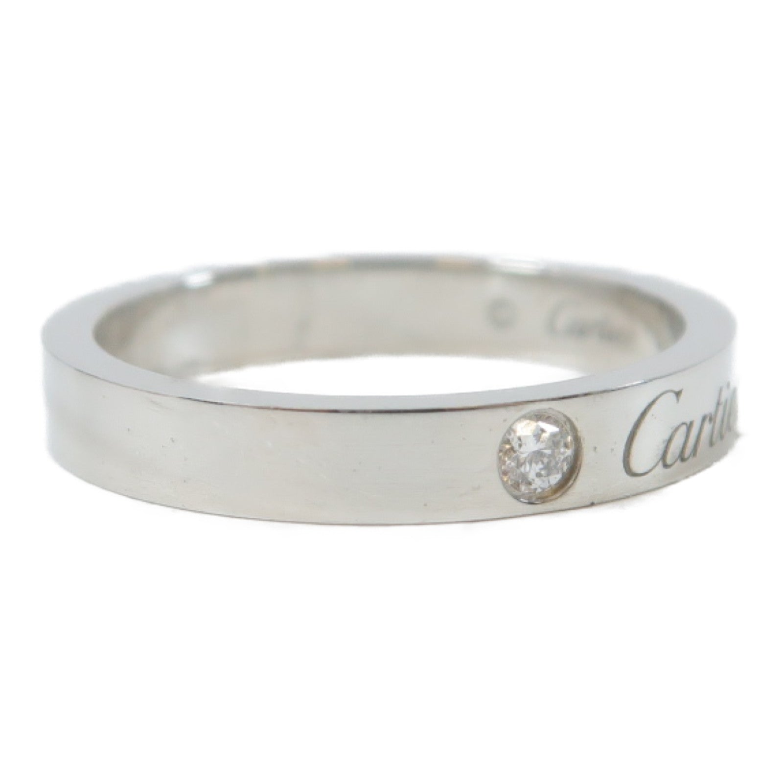 CARTIER PT950鉑金C De Cartier Wedding Ring鑽石戒指US#5.25/Cartier#51