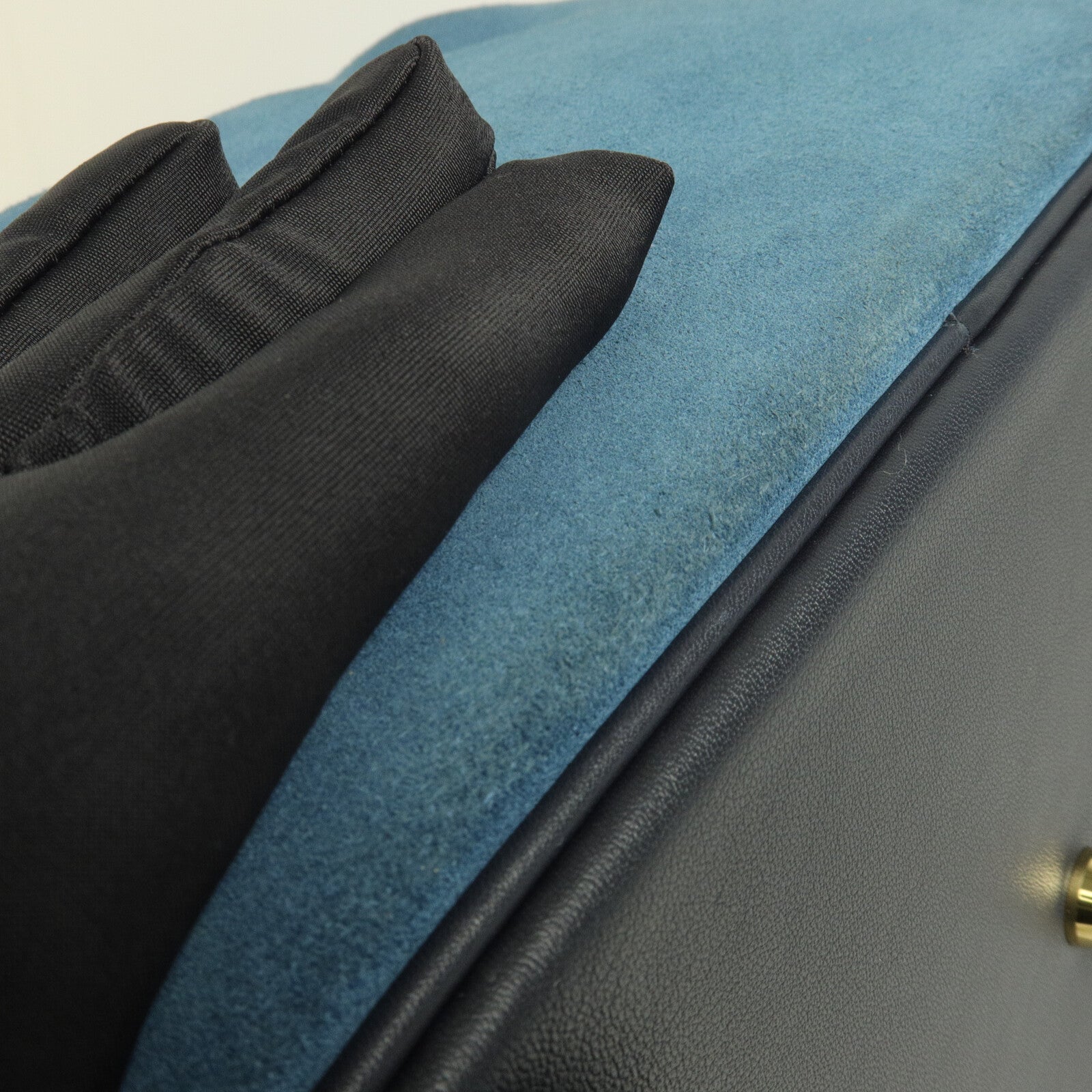 HERMES Suede皮革Lindy 30手挽肩背兩用袋Bleu Nuit