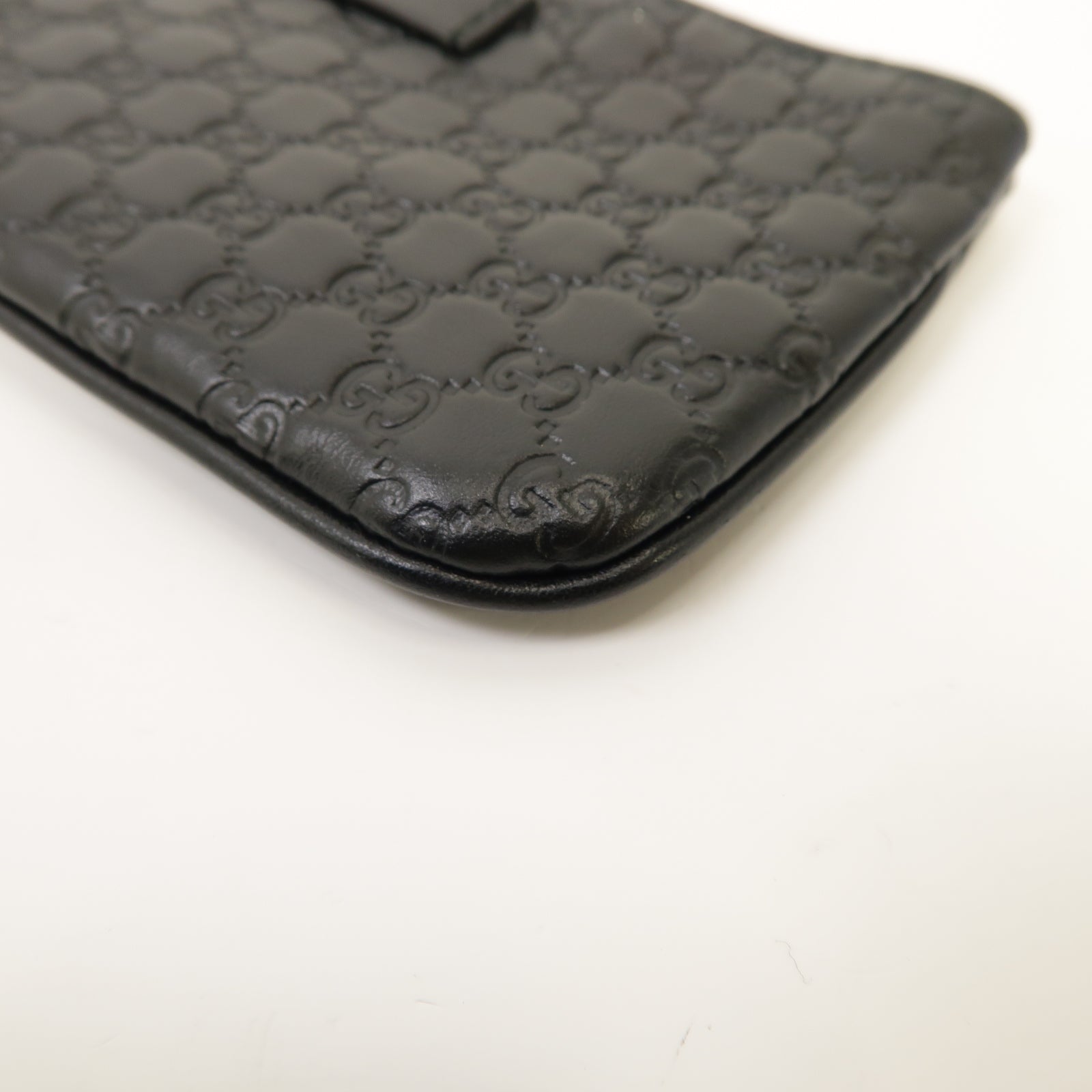 GUCCI 牛皮皮革Coin Case金扣零錢包黑色
